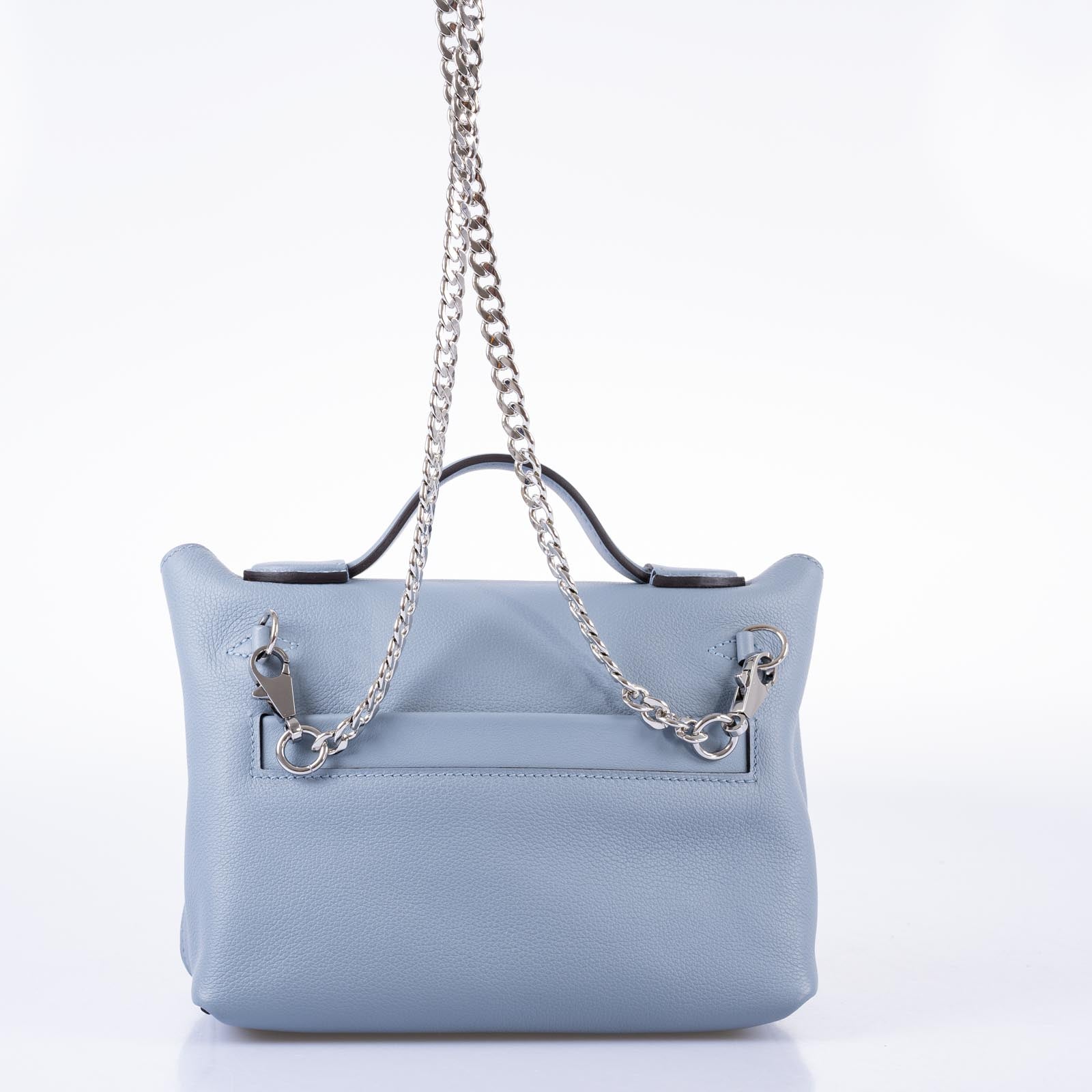 Hermès 24/24 21 Bleu Lin Evercolor/Swift Palladium Hardware