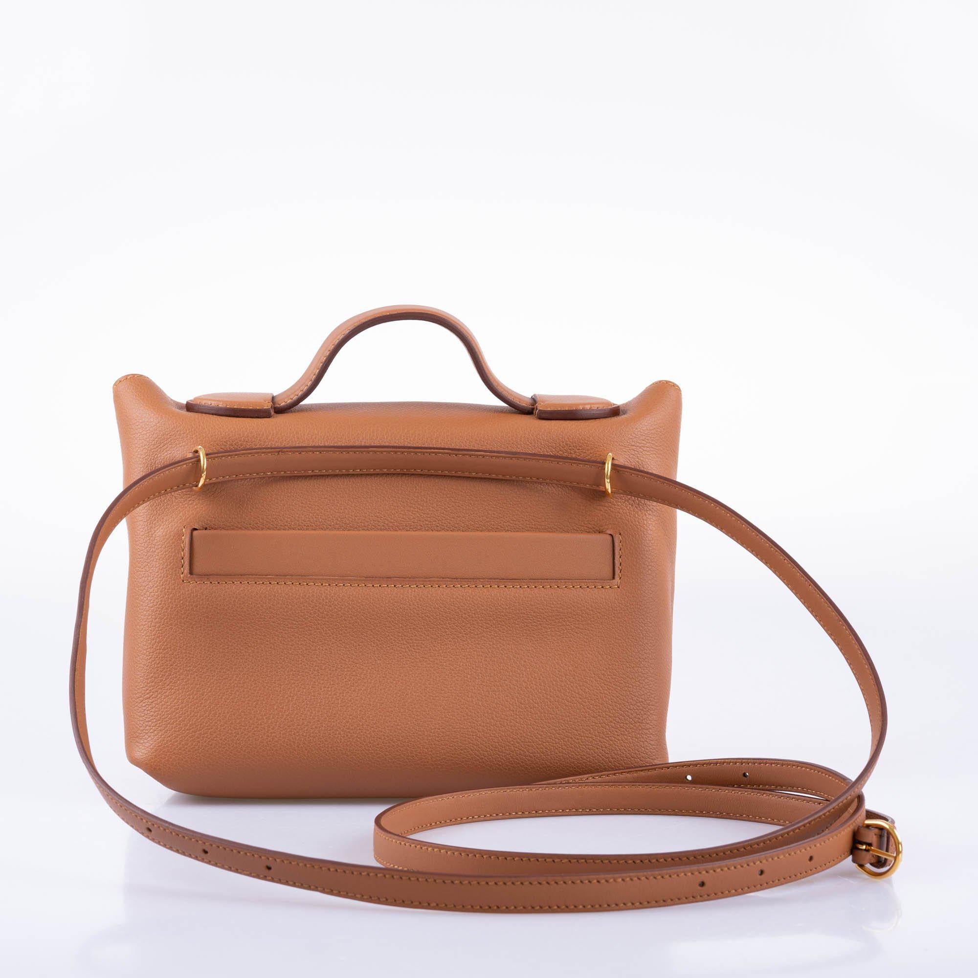 Hermès 24/24 21 Gold Evercolor and Swift Leather Gold Hardware