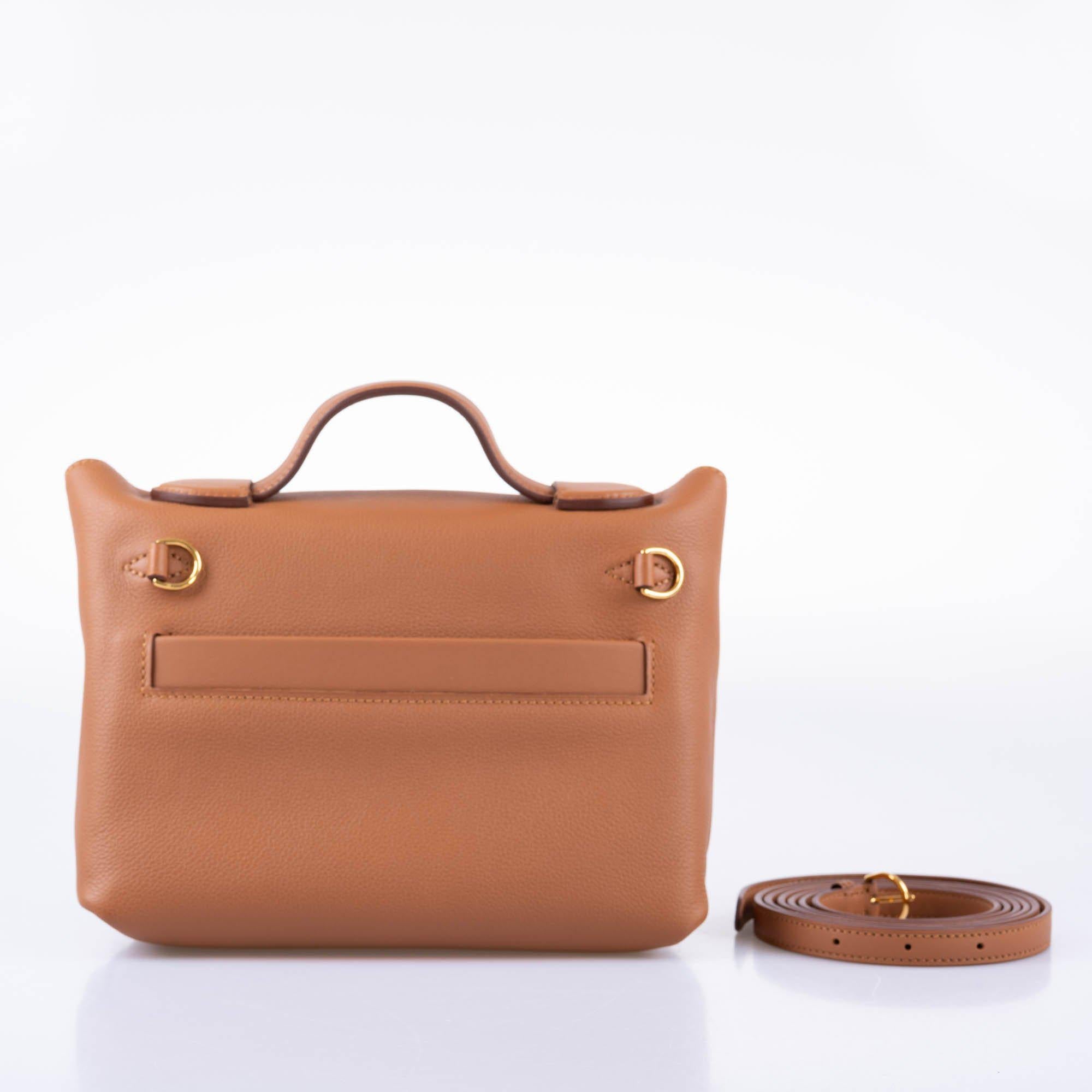 Hermès 24/24 21 Gold Evercolor and Swift Leather Gold Hardware