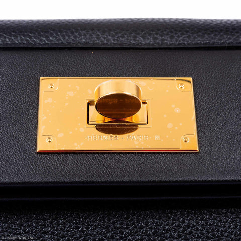 Hermès 24/24 29 Black Swift & Togo Gold Hardware