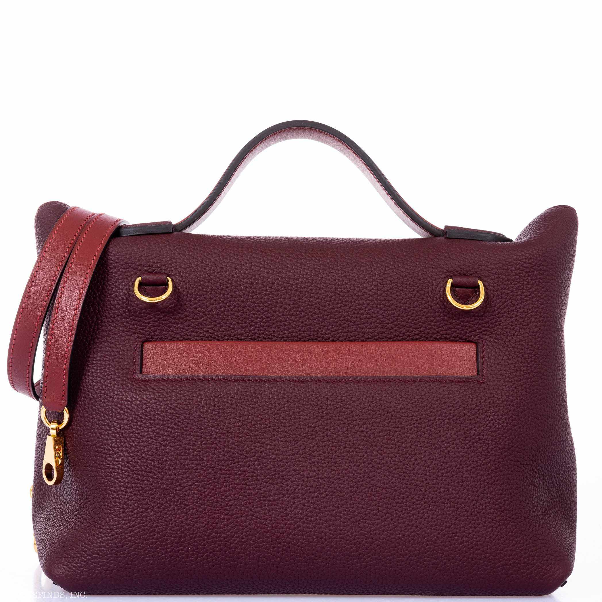 Hermès 24/24 29 Bordeaux & Rouge H Swift & Togo Gold Hardware