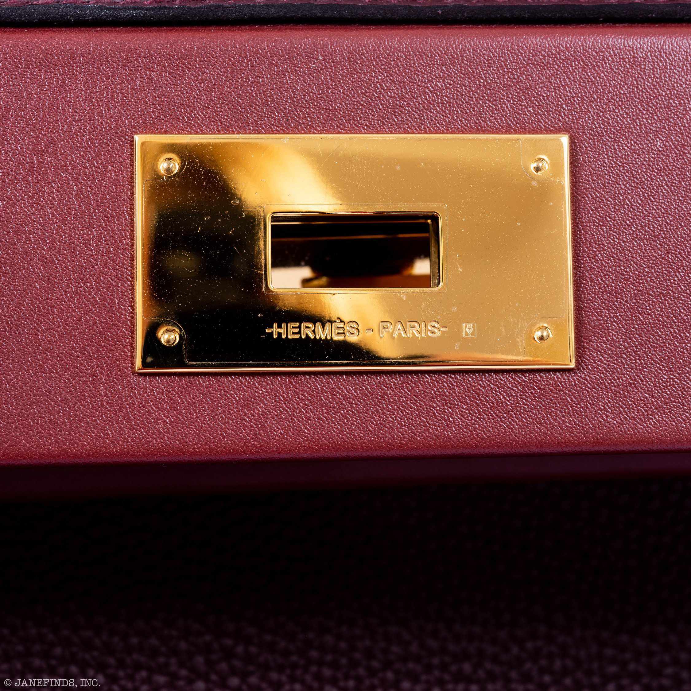 Hermès 24/24 29 Bordeaux & Rouge H Swift & Togo Gold Hardware
