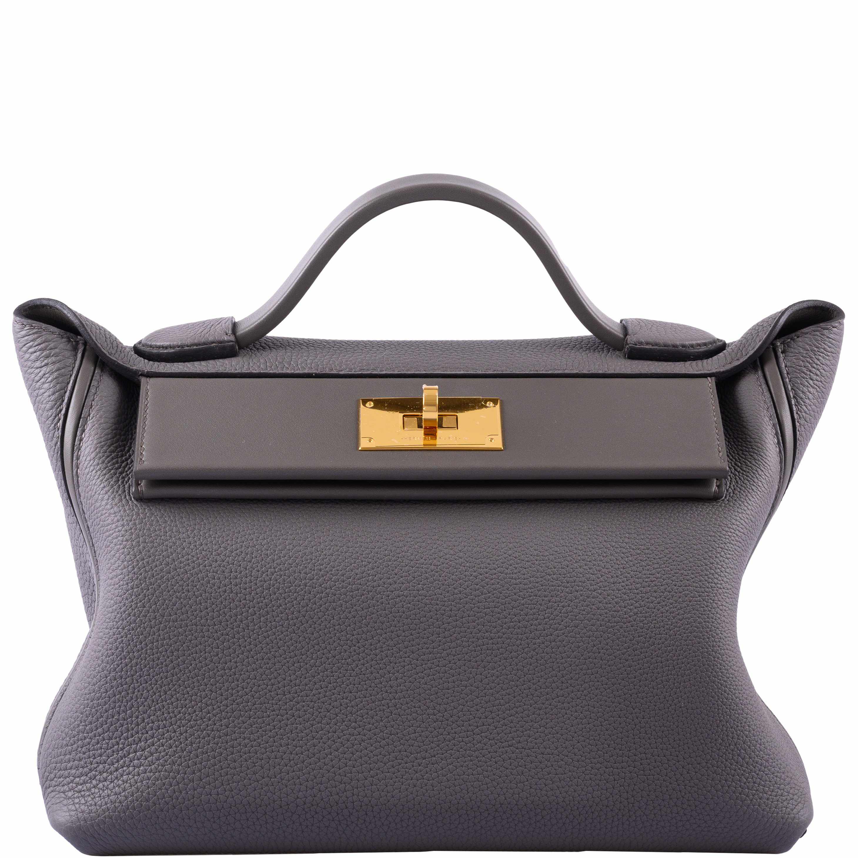 Hermès 24/24 29 Étain Swift and Togo Gold Hardware