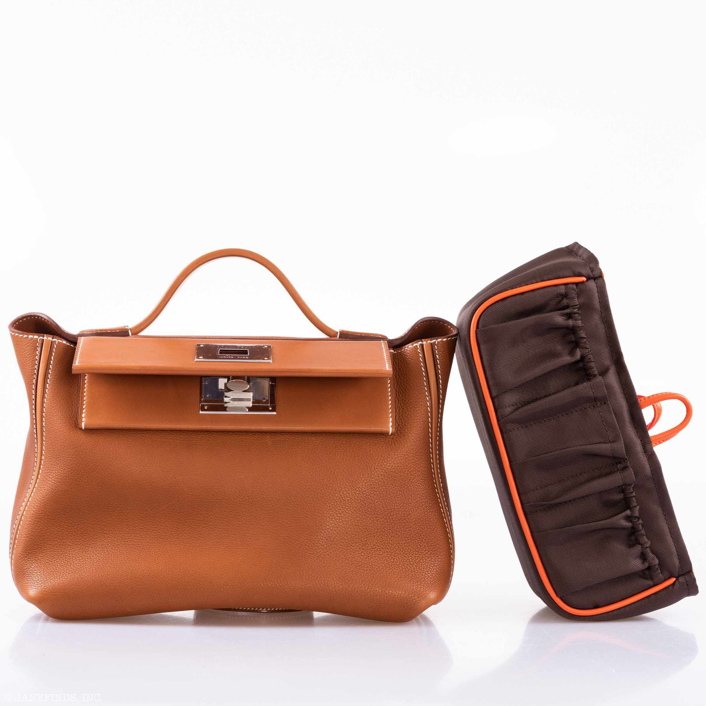 Hermès 24/24 29 Veau Fauve & Barenia Faubourg Palladium Hardware