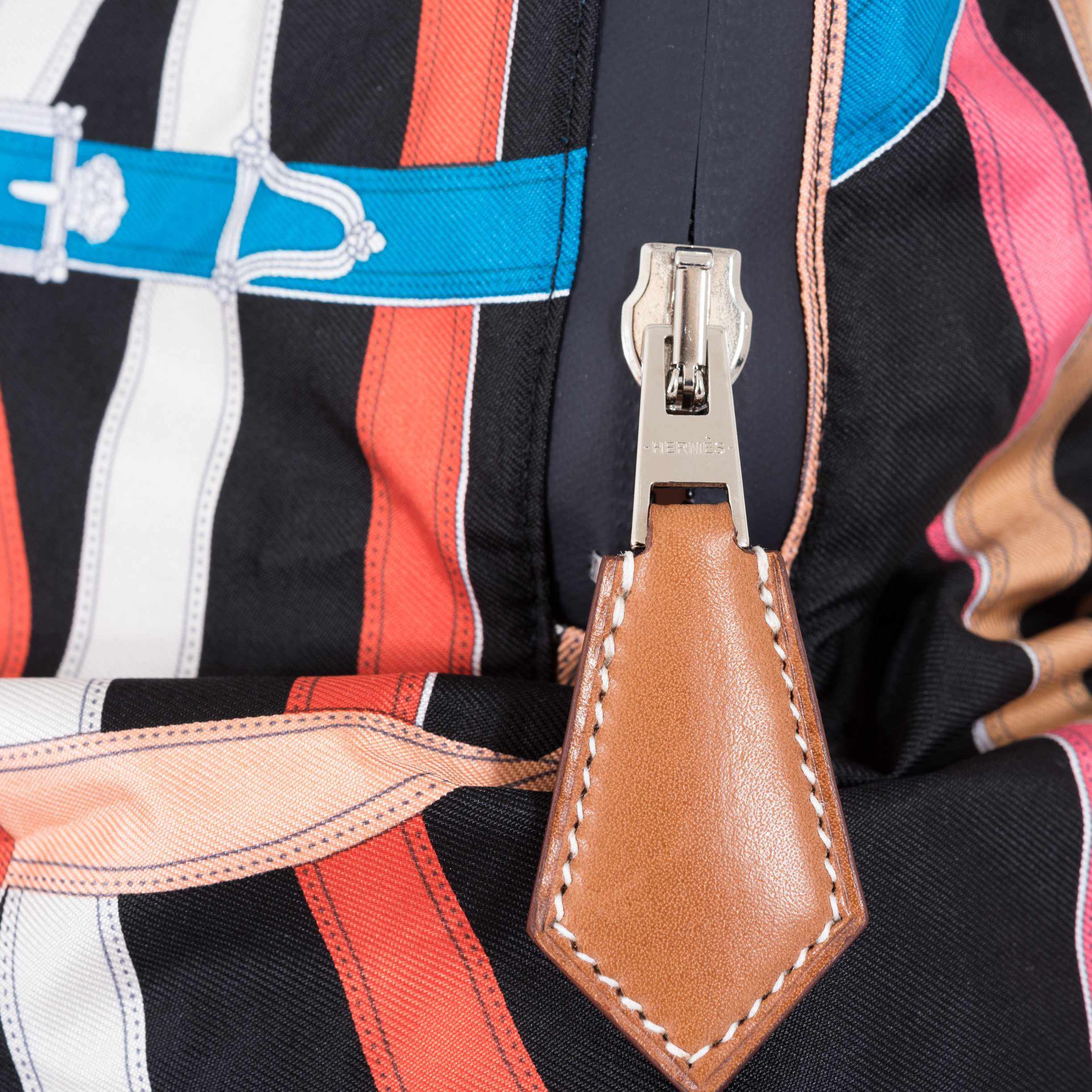 Hermès Airsilk Backpack Cavalcadour Black Technical Silk