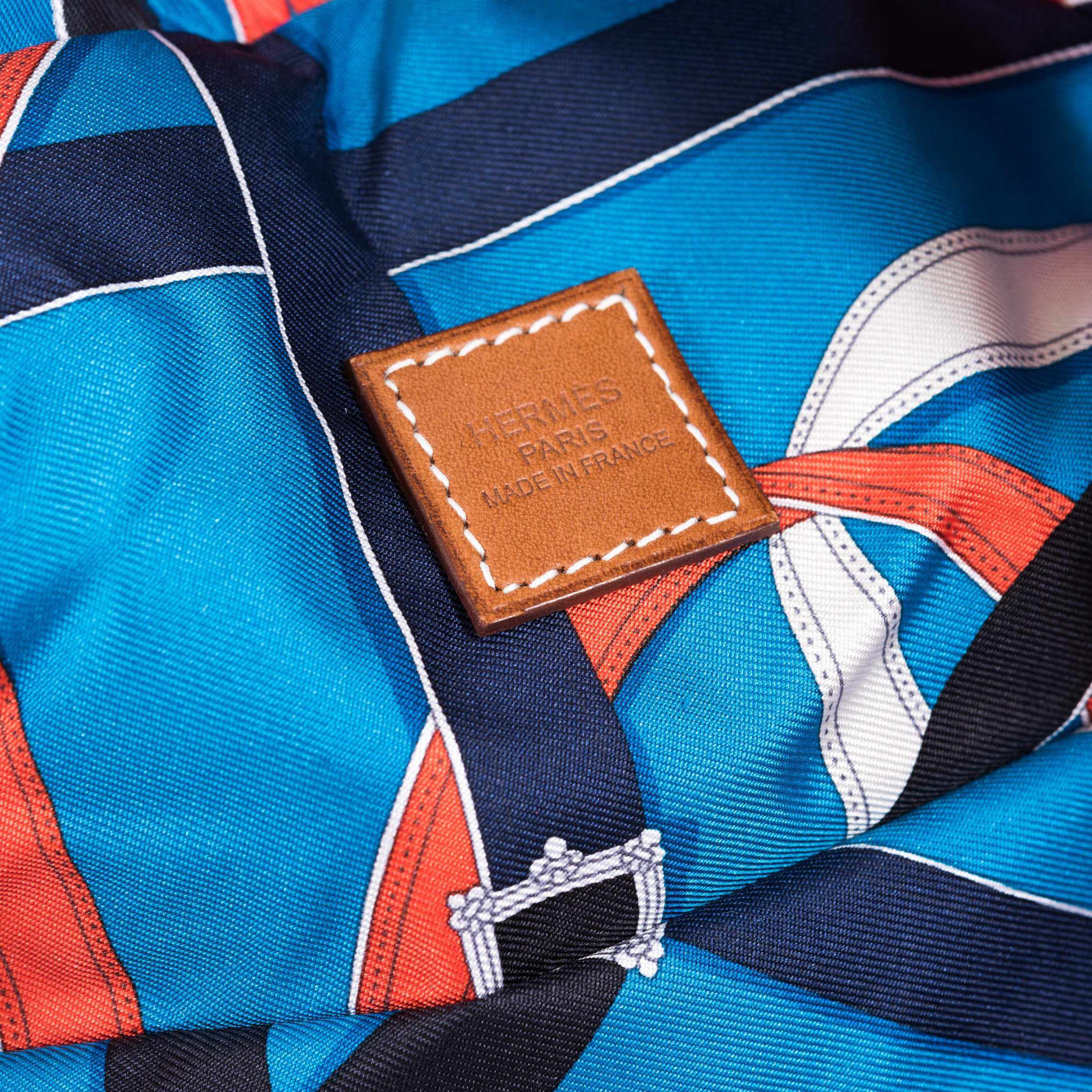 Hermès Airsilk Backpack Cavalcadour Blue Zanzibar Technical Silk