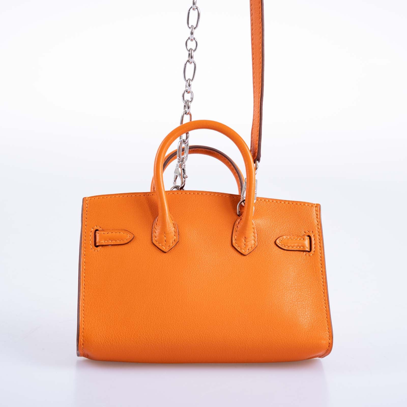 Hermès Birkin 15 Micro Orange Swift with Palladium Hardware
