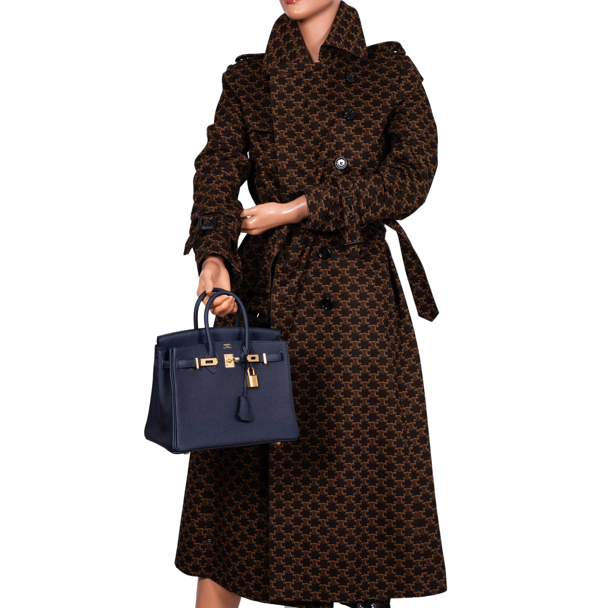 Hermès Birkin 25 Bleu Nuit Togo with Gold Hardware