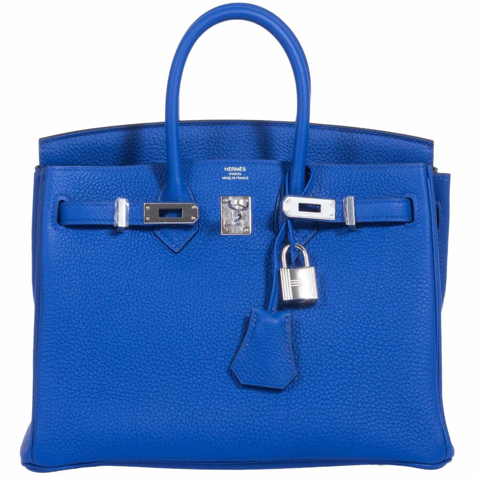 Hermès Birkin 25 Blue Electric Togo Palladium Hardware