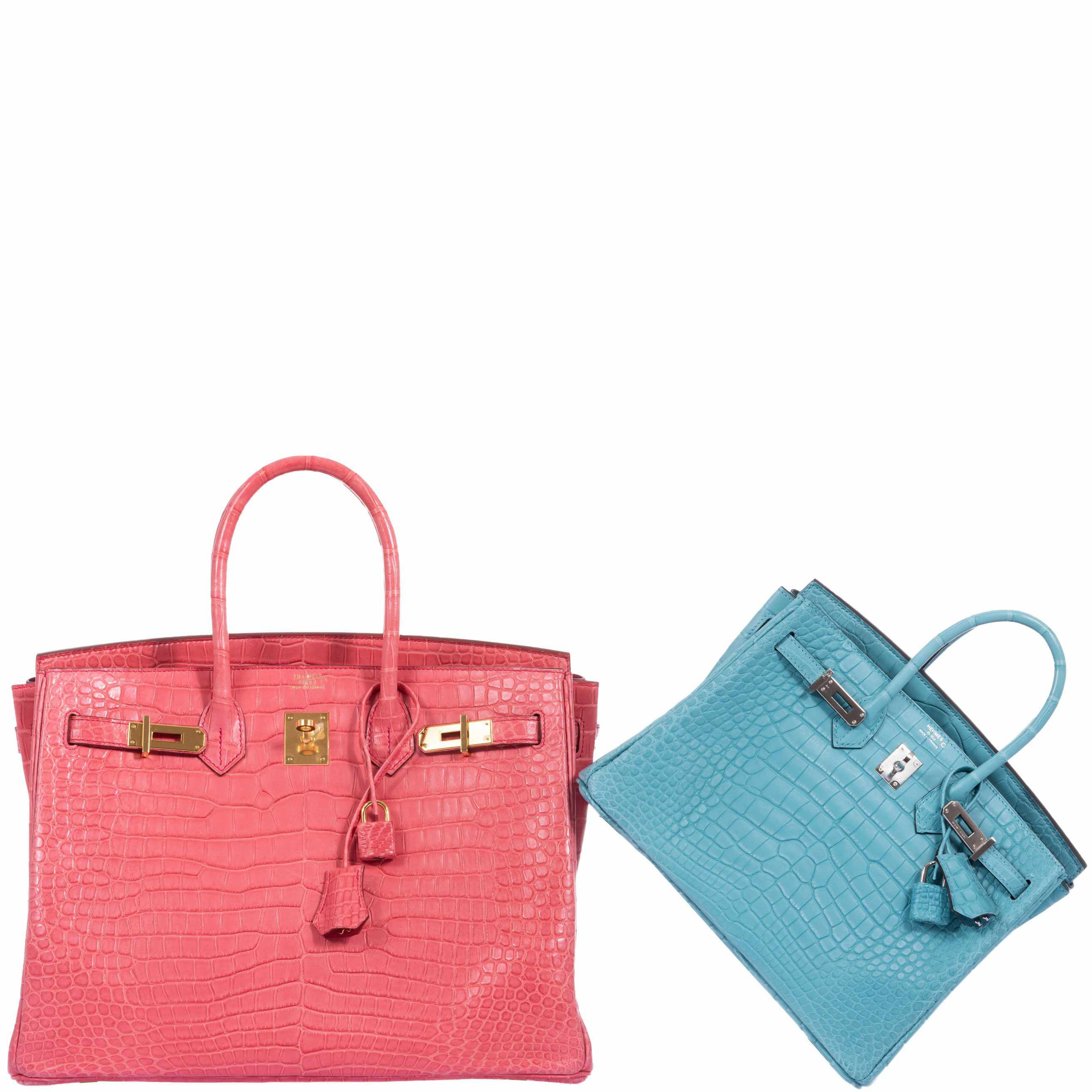 Hermès Birkin 25 Blue Saint Cyr Matte Alligator Palladium Hardware