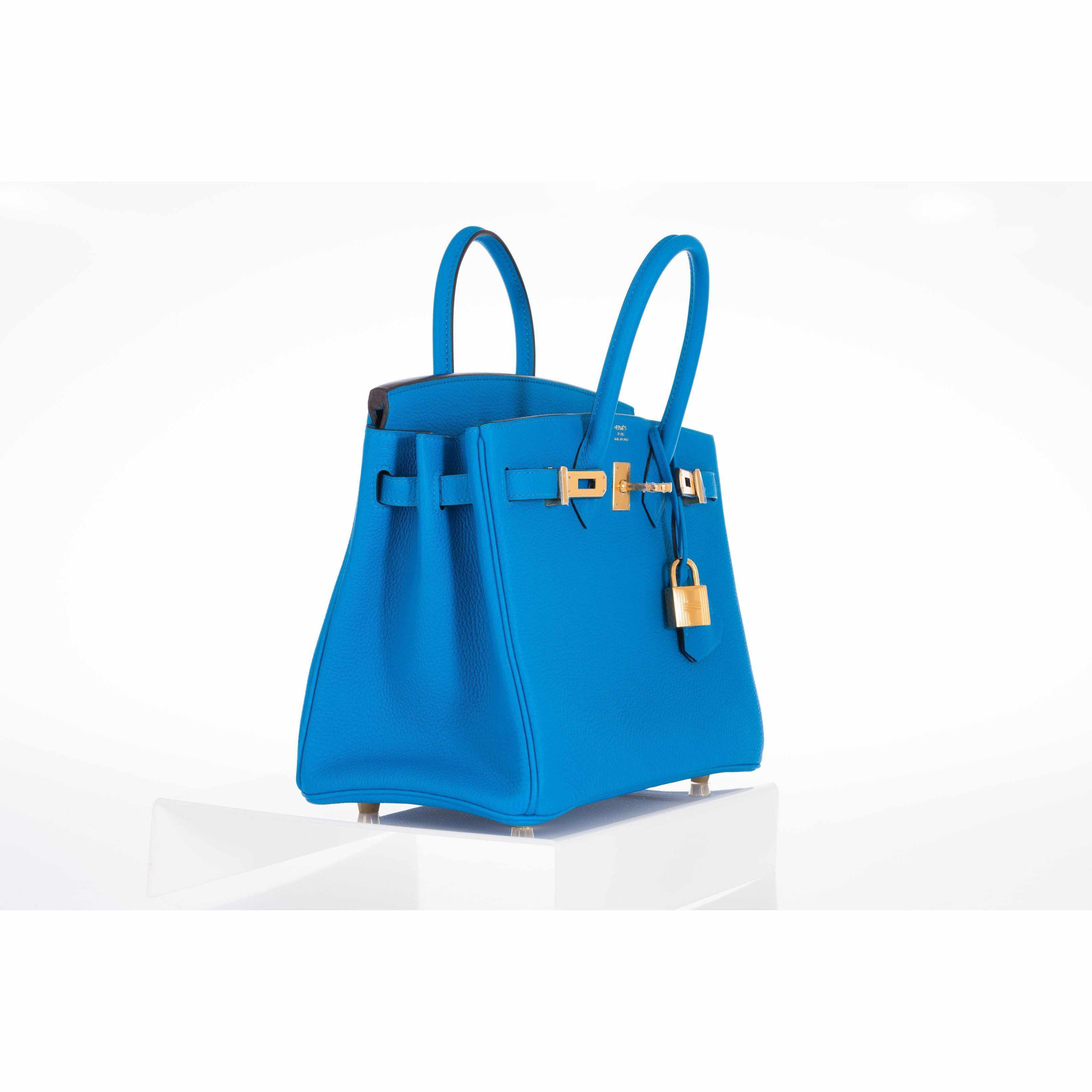 Hermès Birkin 25 Blue Zanzibar Togo Gold Hardware