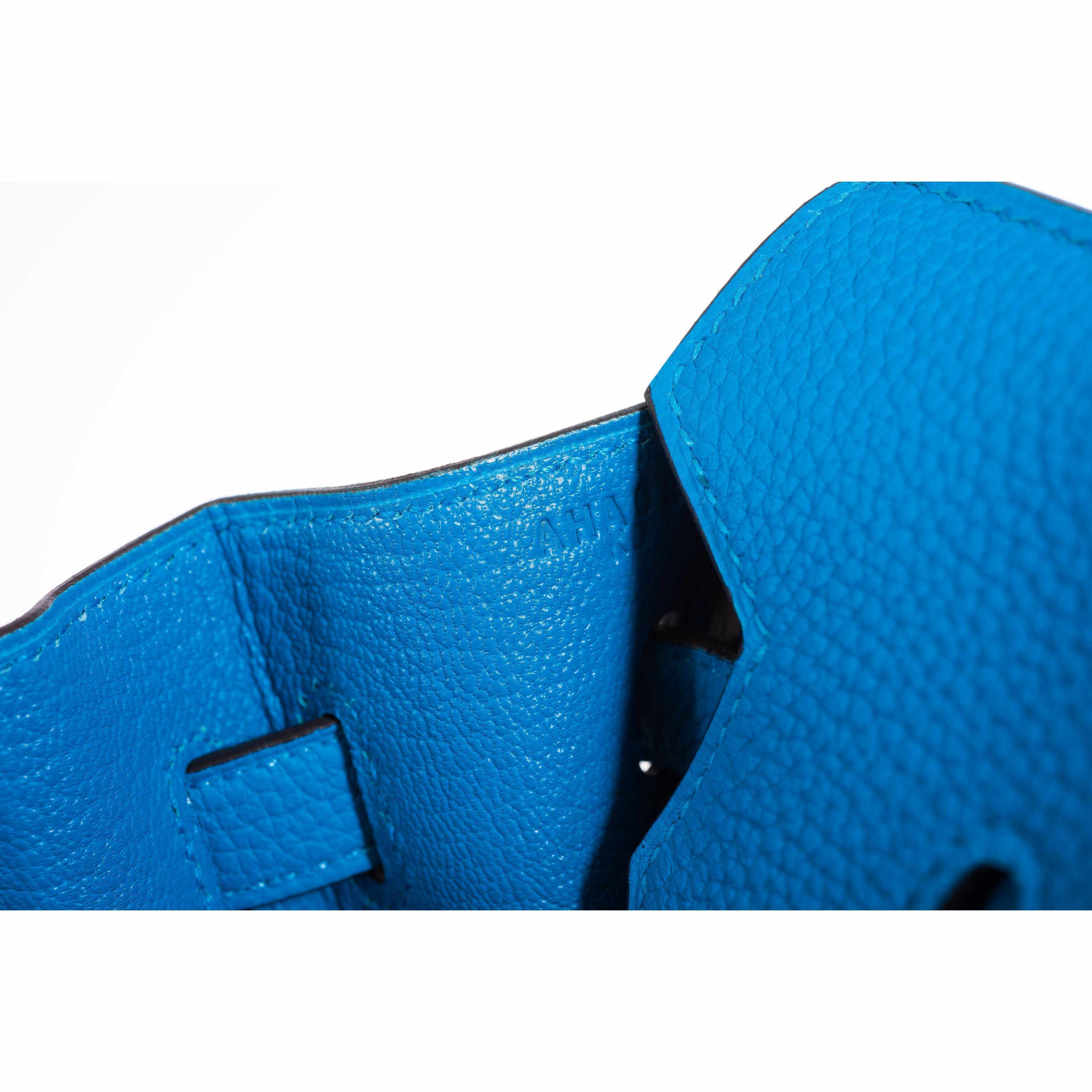 Hermès Birkin 25 Blue Zanzibar Togo Gold Hardware