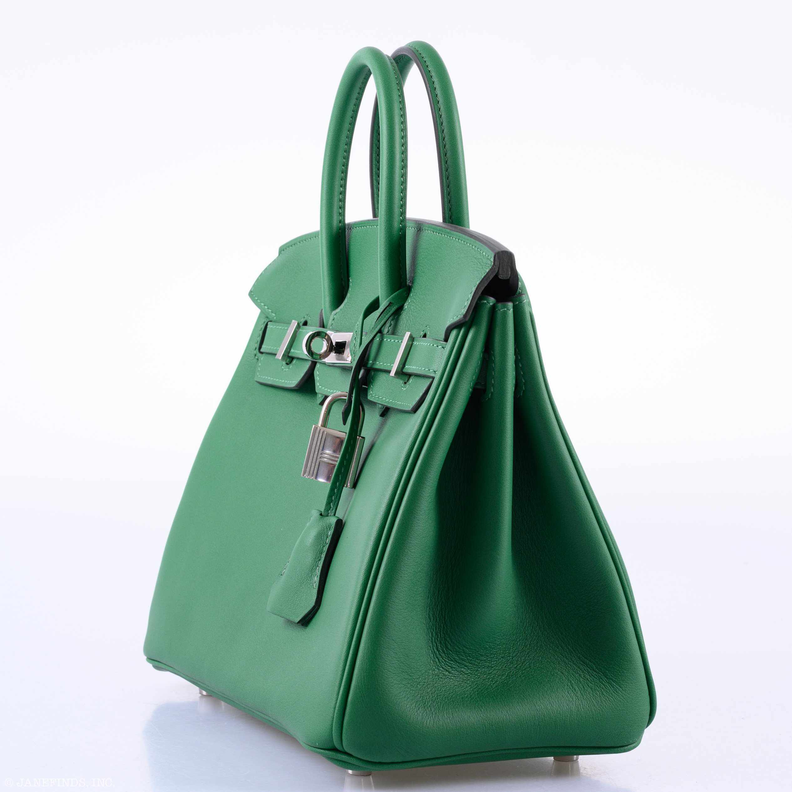 Hermès Birkin 25 Cactus Swift Leather Palladium Hardware - 2019, D
