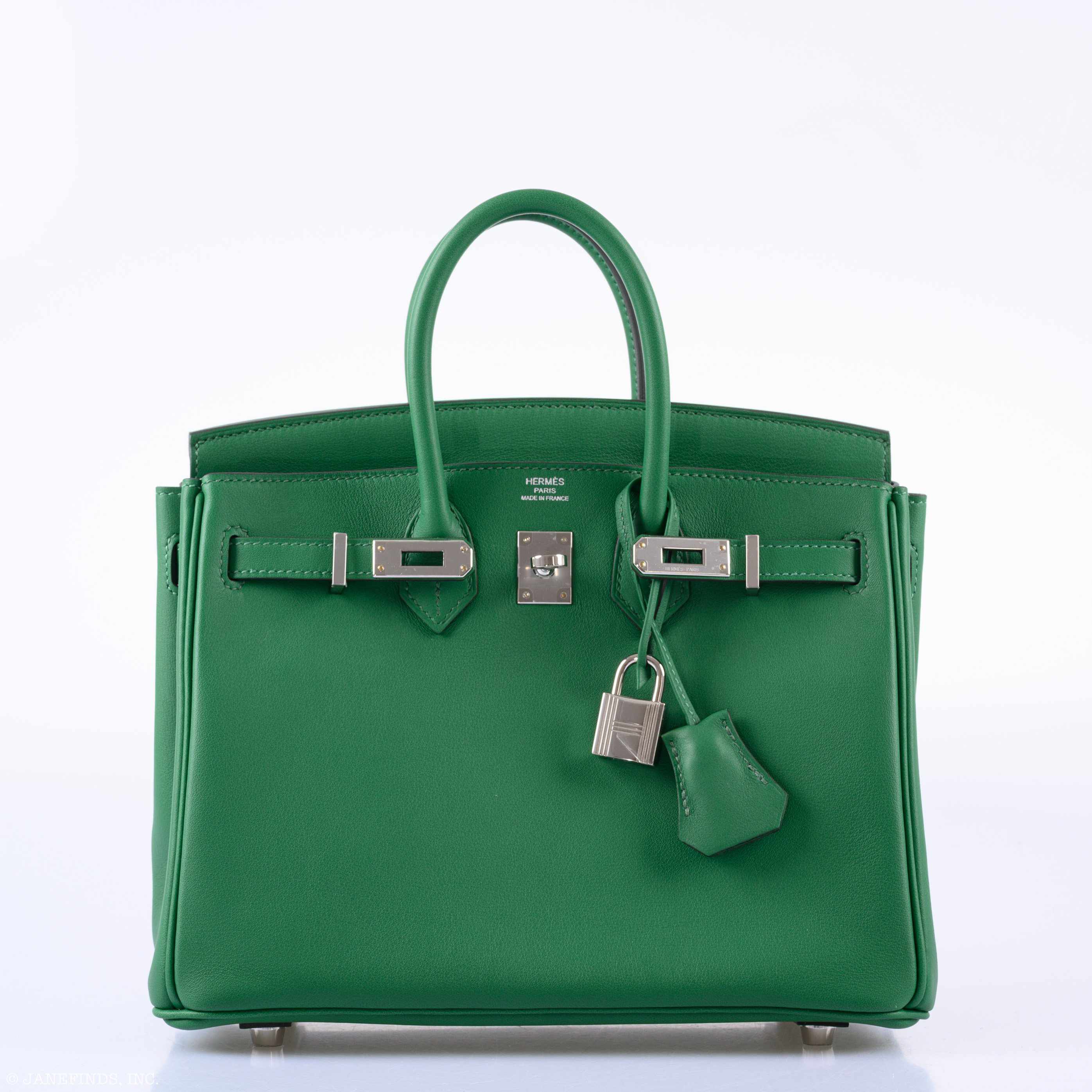 Hermès Birkin 25 Cactus Swift Leather Palladium Hardware - 2019, D