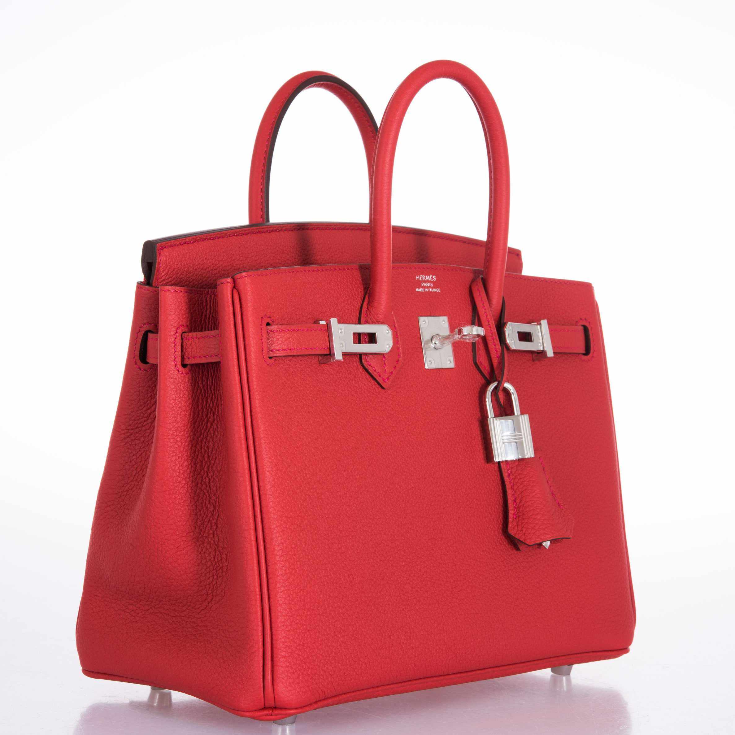Hermès Birkin 25 Geranium Togo Palladium Hardware