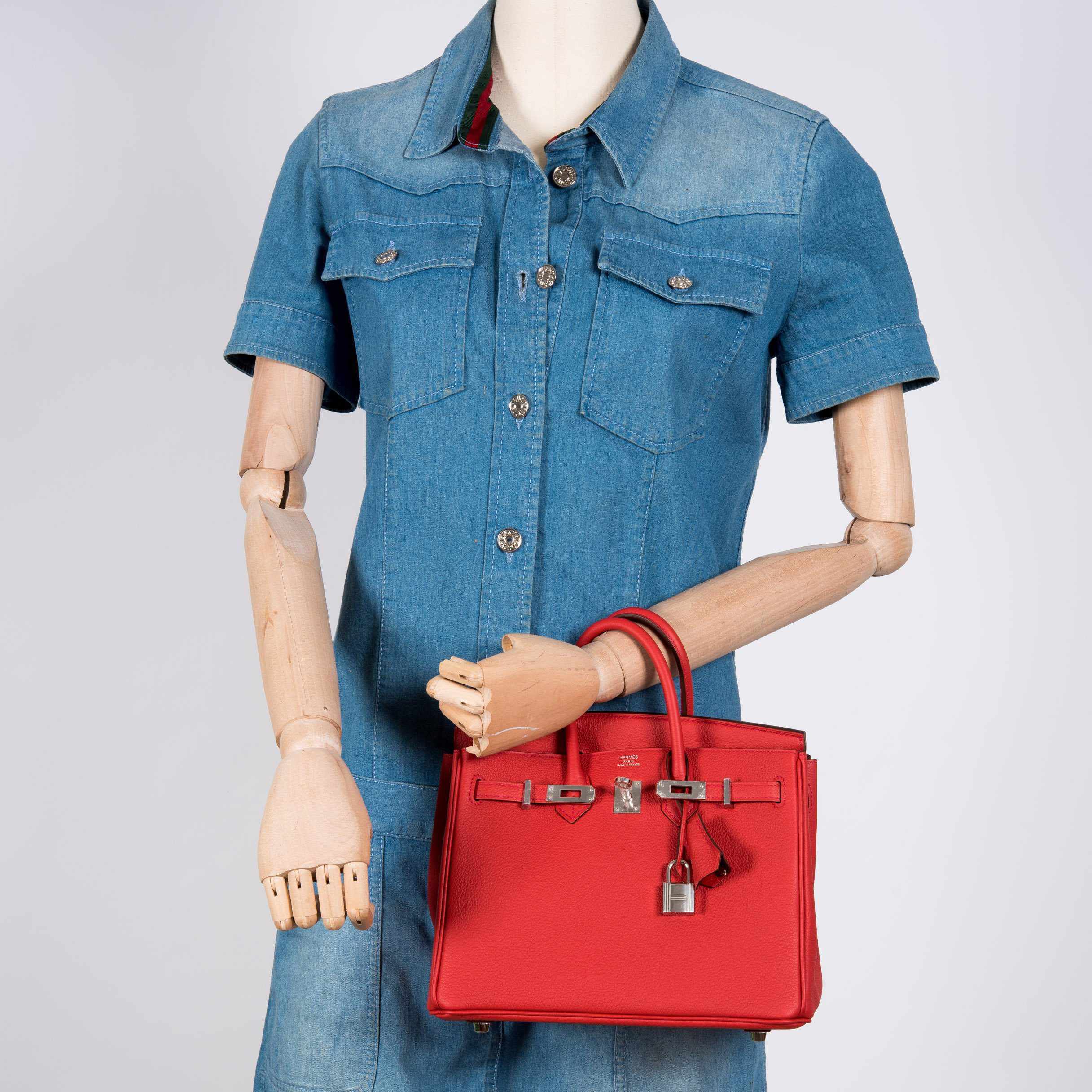 Hermès Birkin 25 Geranium Togo Palladium Hardware