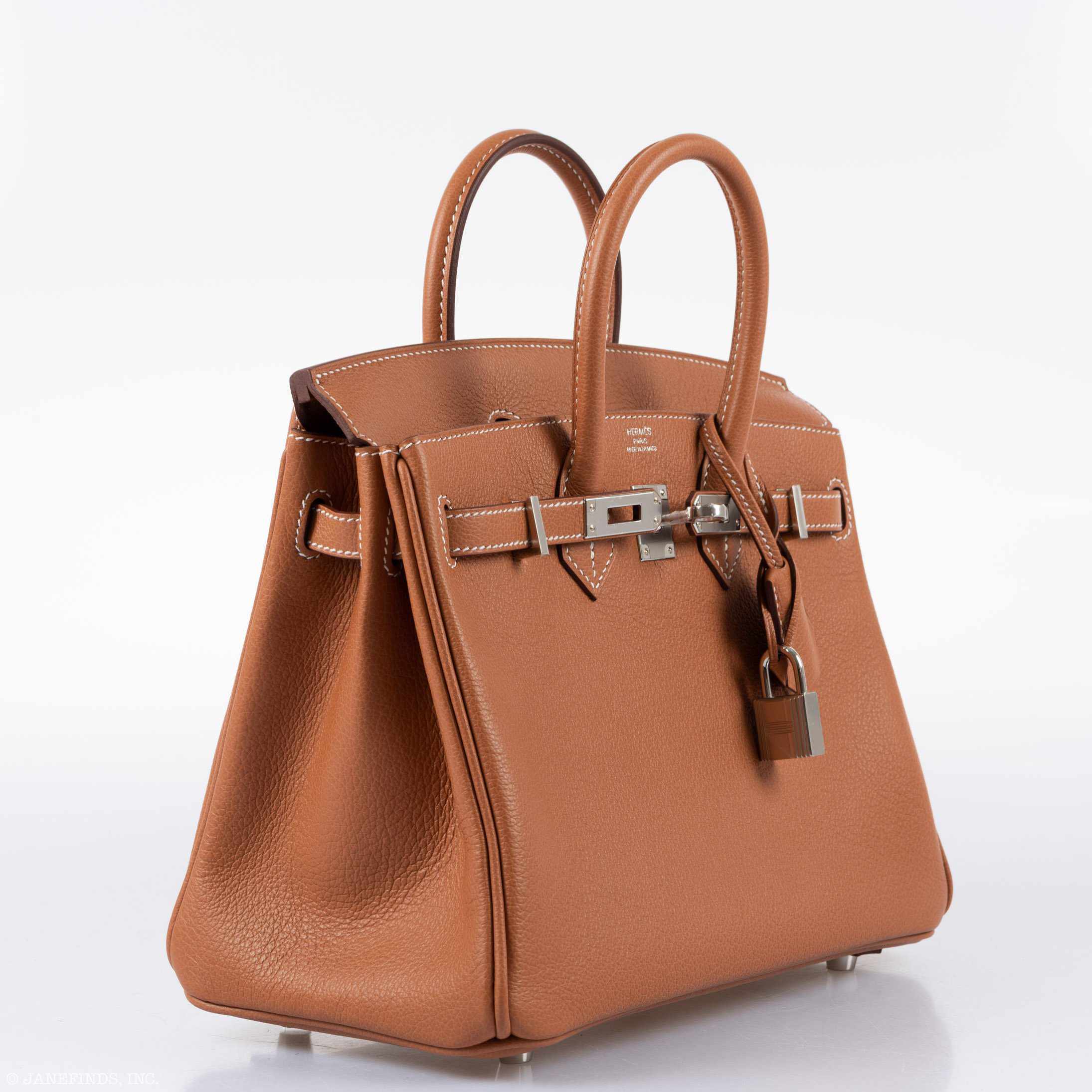 Hermès Birkin 25 Gold Taurillon Novillo Palladium Hardware
