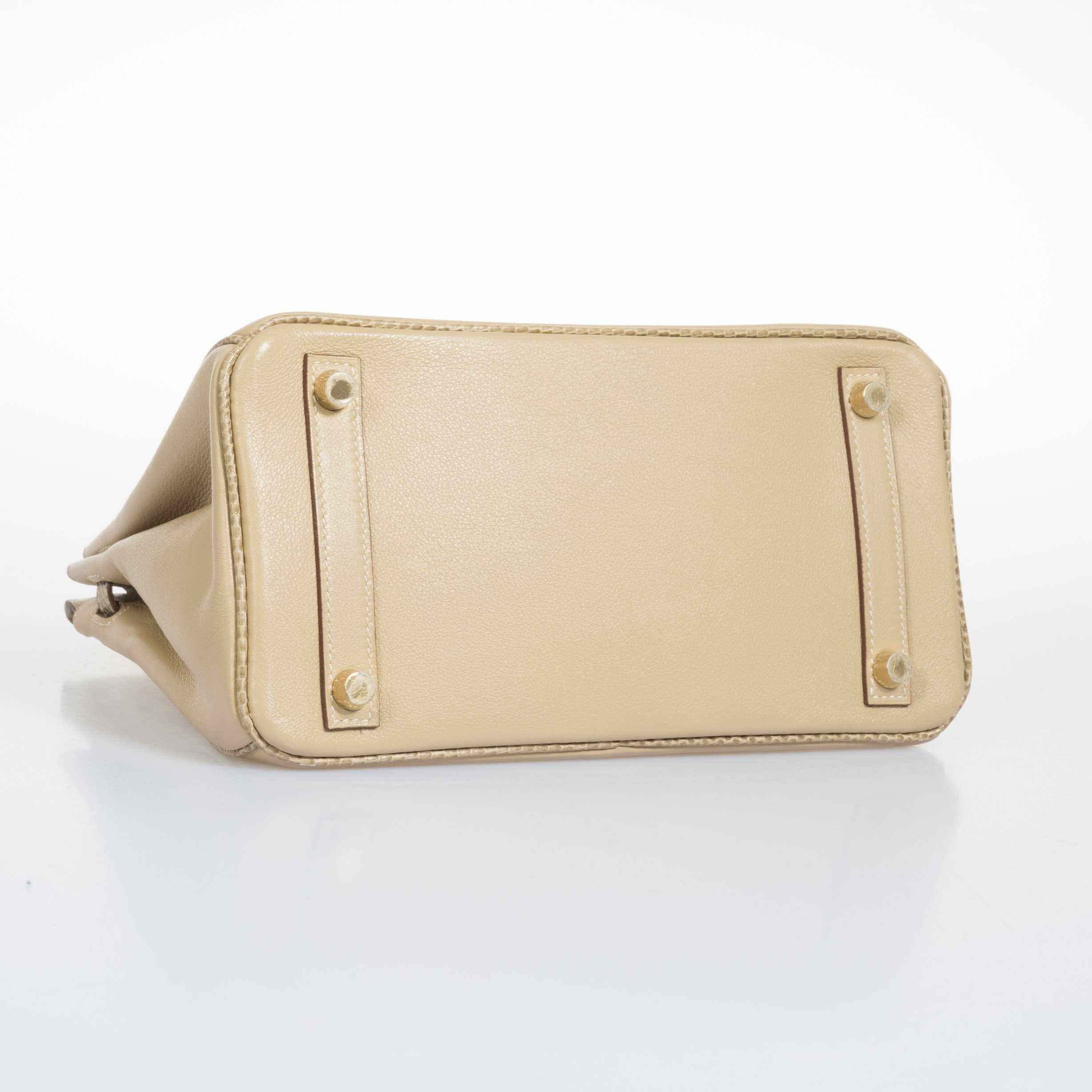 Hermès Birkin 25 HSS Argile Swift With Ficelle Lizard Gold Hardware - Special Edition