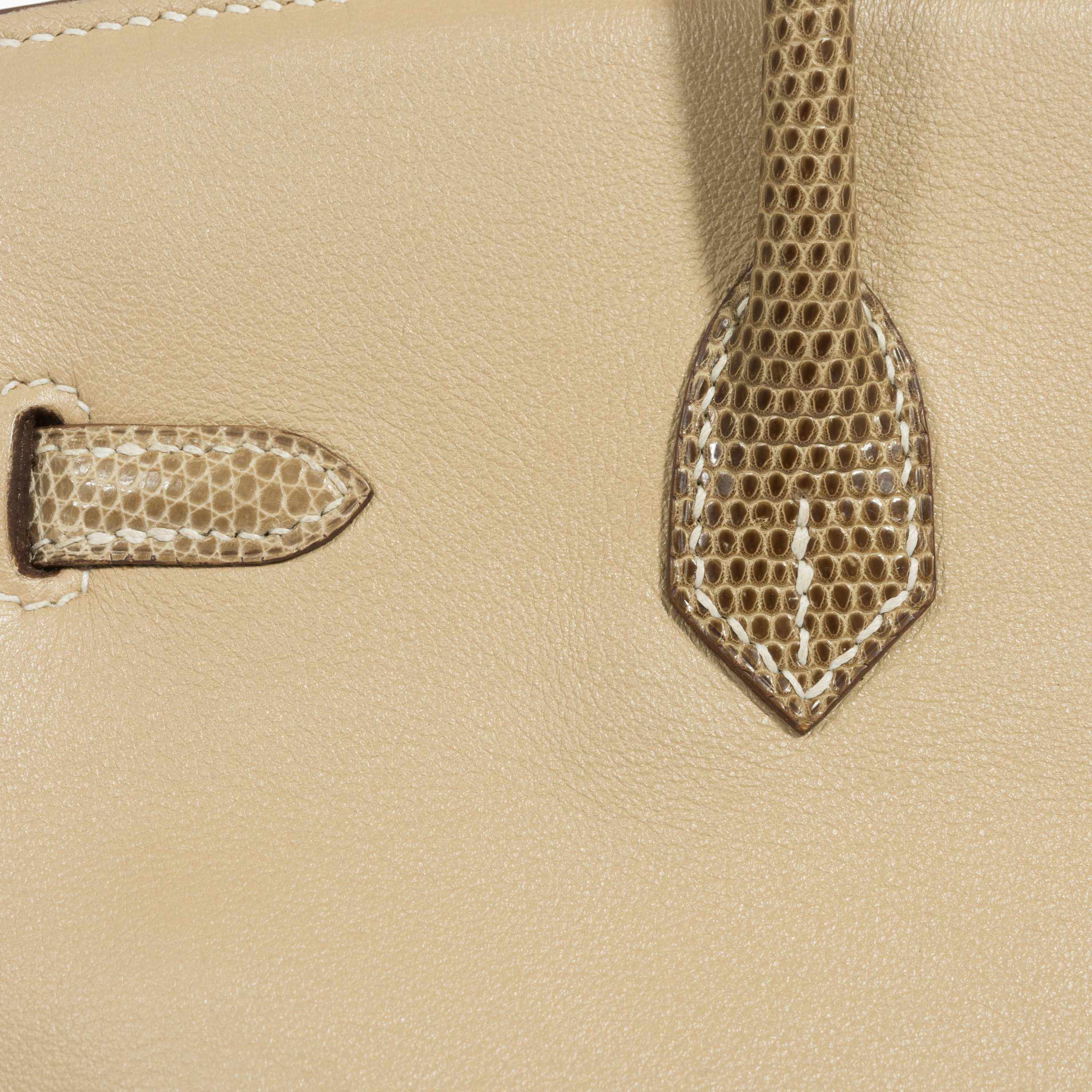 Hermès Birkin 25 HSS Argile Swift With Ficelle Lizard Gold Hardware - Special Edition