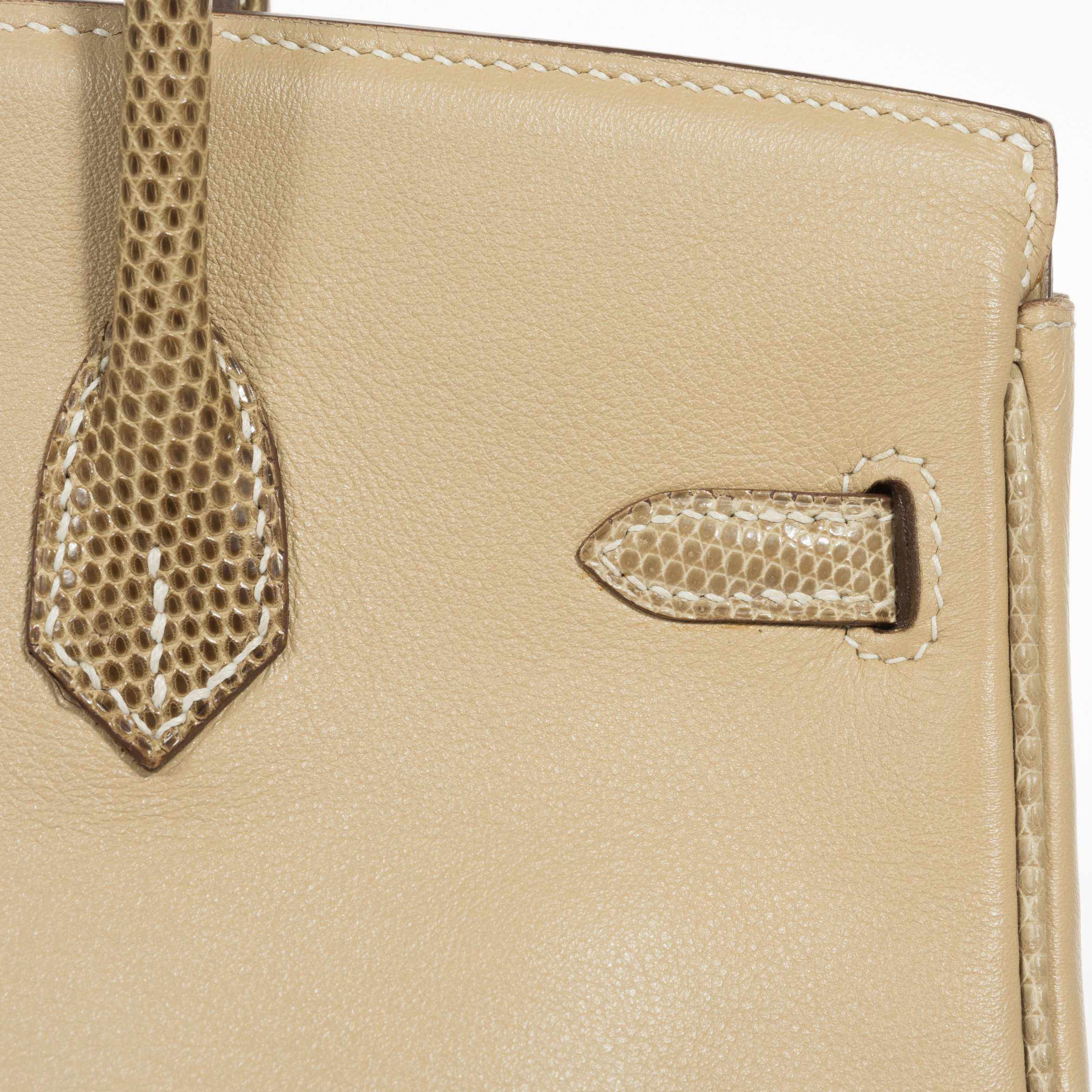 Hermès Birkin 25 HSS Argile Swift With Ficelle Lizard Gold Hardware - Special Edition