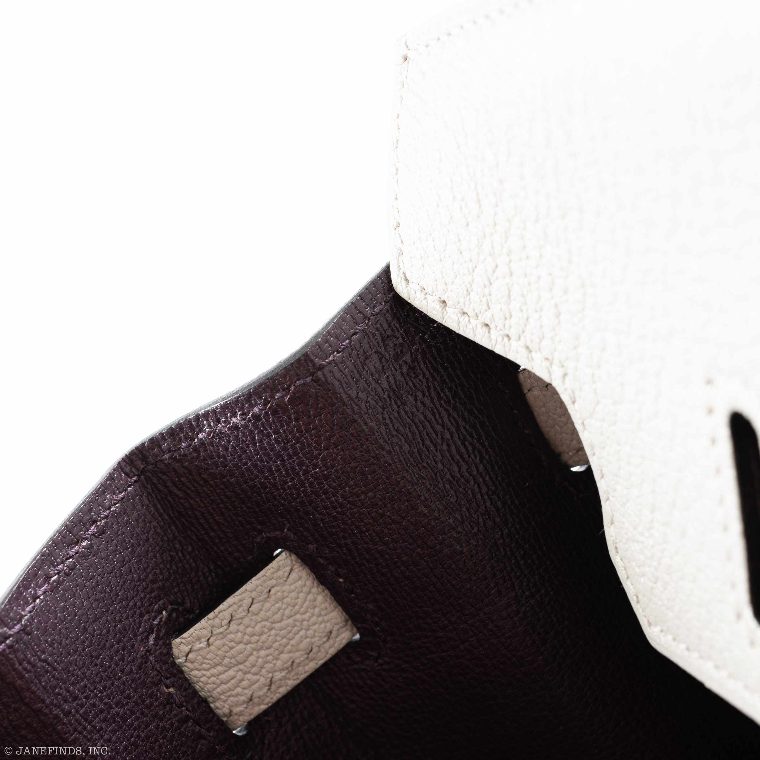 Hermès Birkin 25 HSS Bi-Color Gris Perle and Raisin Chevre Brushed Palladium Hardware - Special Edition