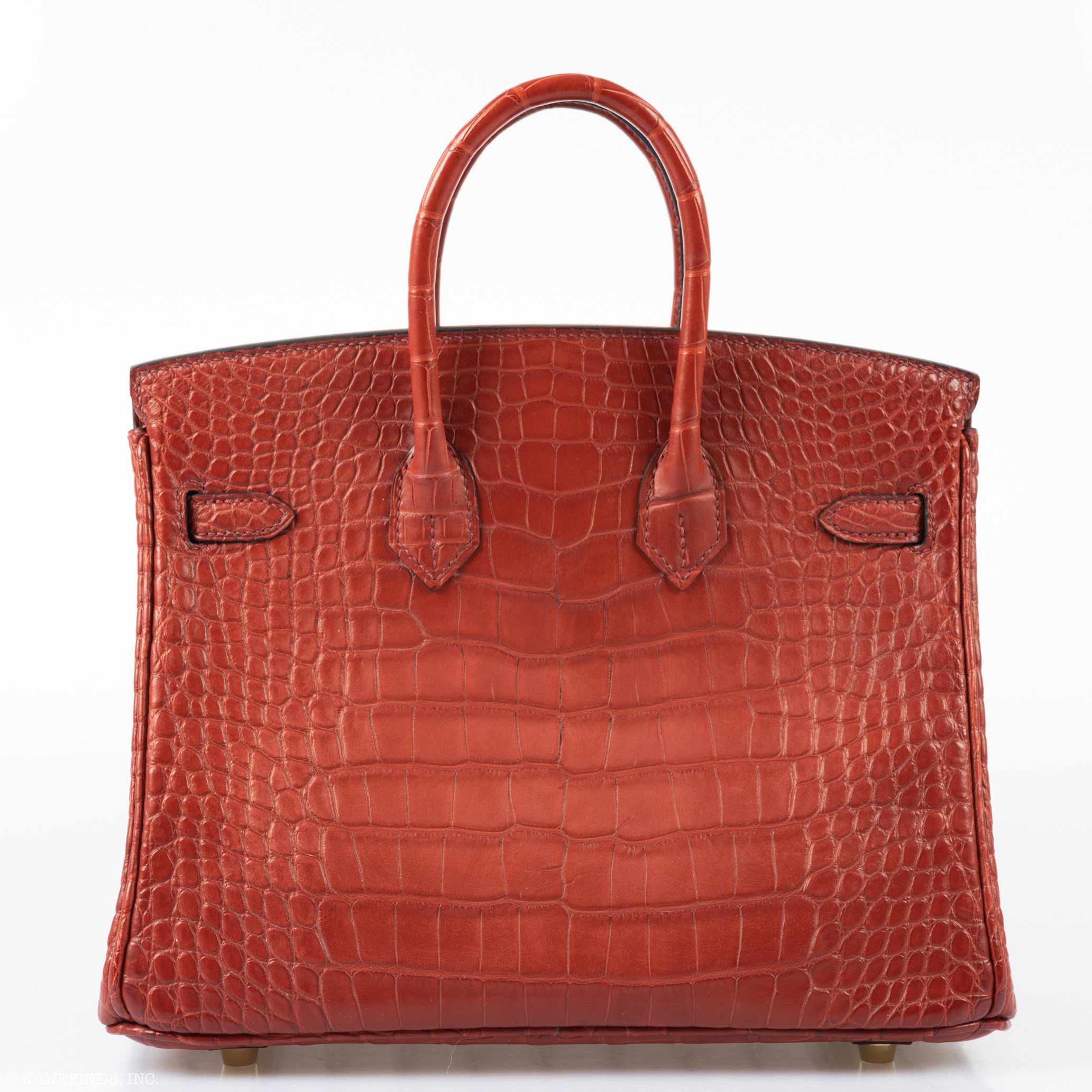 Hermès Birkin 25 HSS Rouge H Alligator & Orange Interior Gold Hardware
