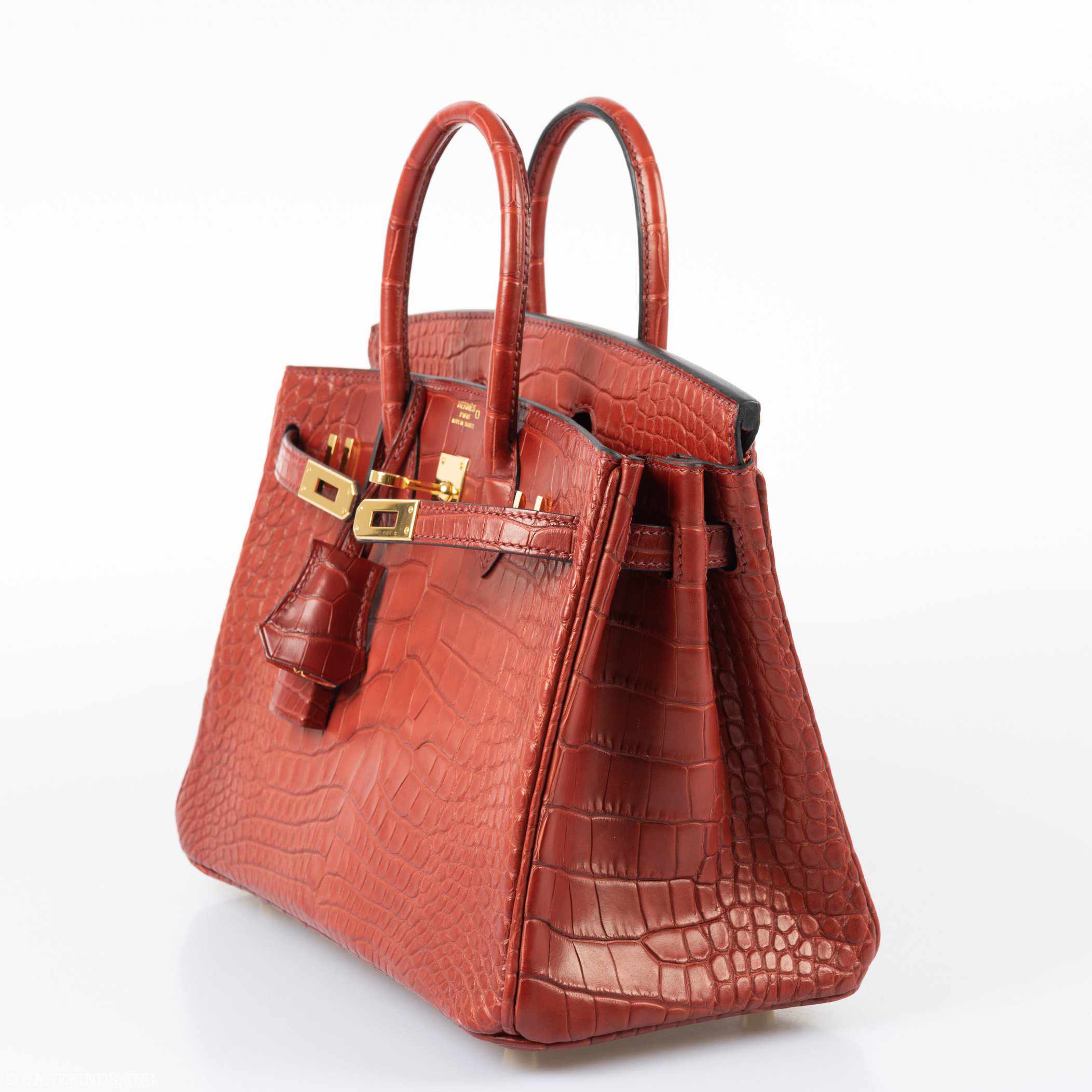 Hermès Birkin 25 HSS Rouge H Alligator & Orange Interior Gold Hardware