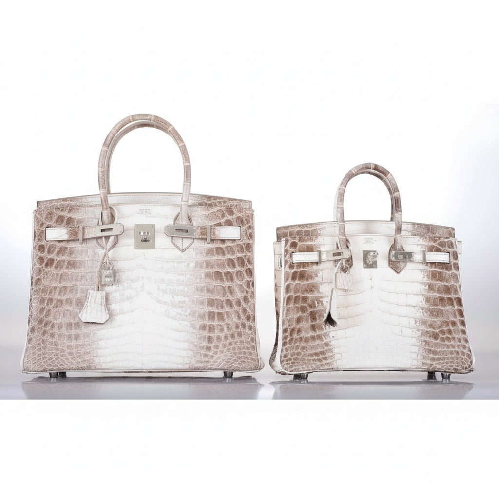 Hermès Birkin 25 Himalayan White Niloticus Crocodile Palladium Hardware