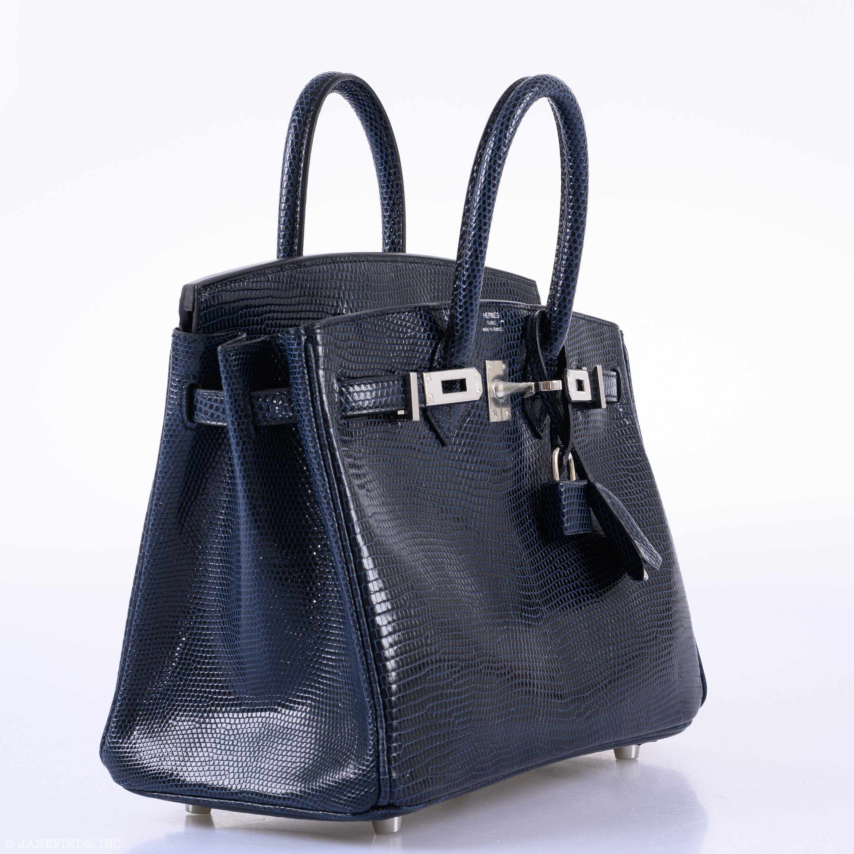 Hermès Birkin 25 Indigo Lizard Palladium Hardware - 2019