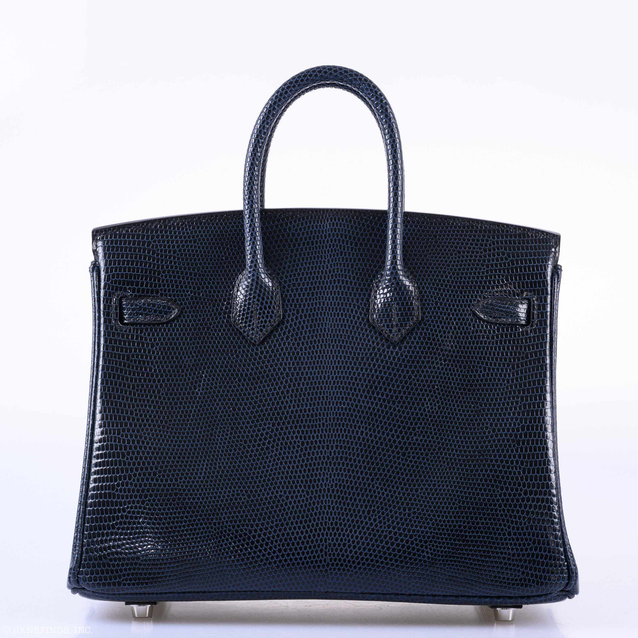 Hermès Birkin 25 Indigo Lizard Palladium Hardware - 2019