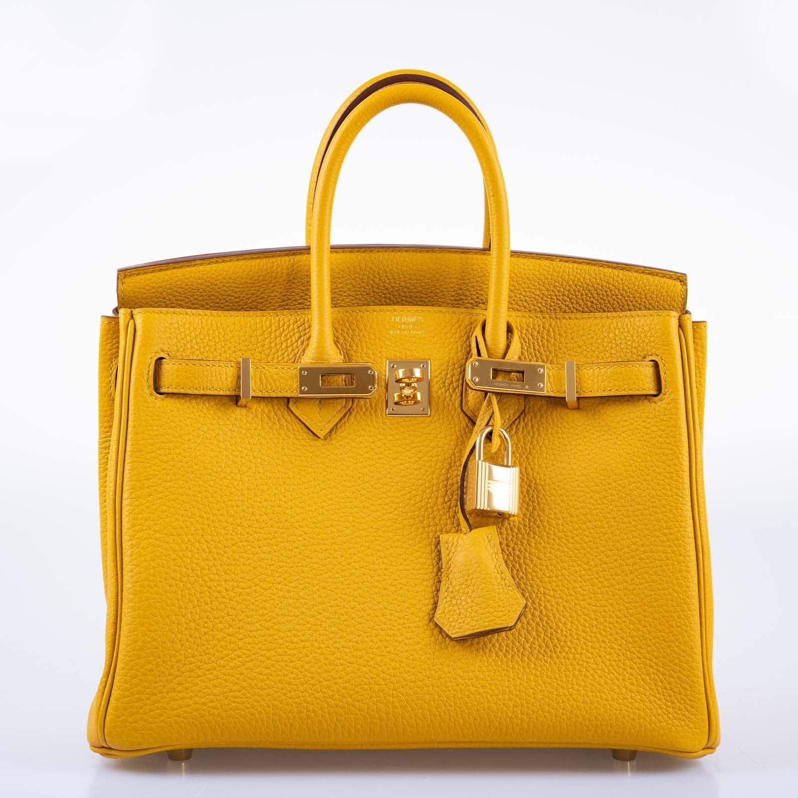 Hermès Birkin 25 Jaune Ambre Togo Gold Hardware