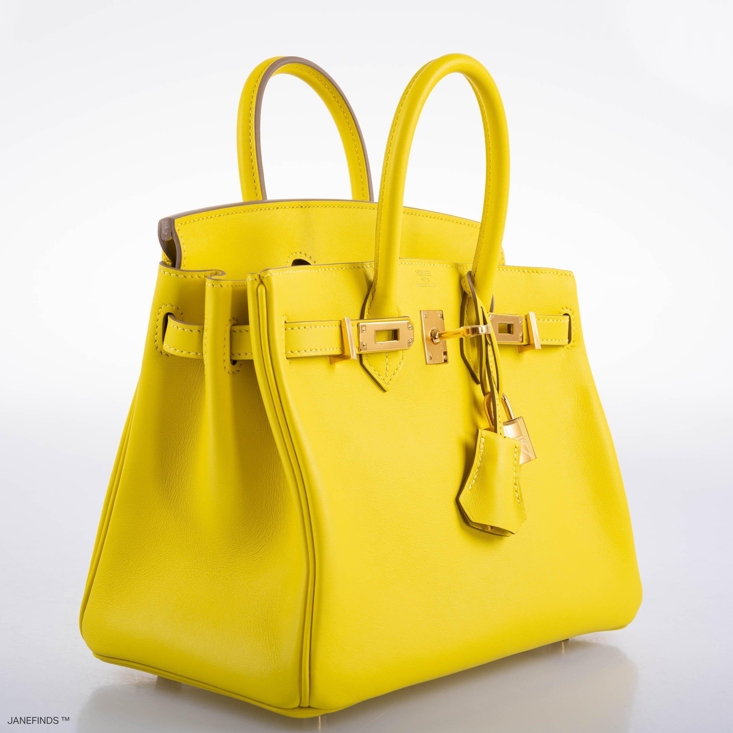 Hermès Birkin 25 Lime Swift Leather Gold Hardware - 2019, D