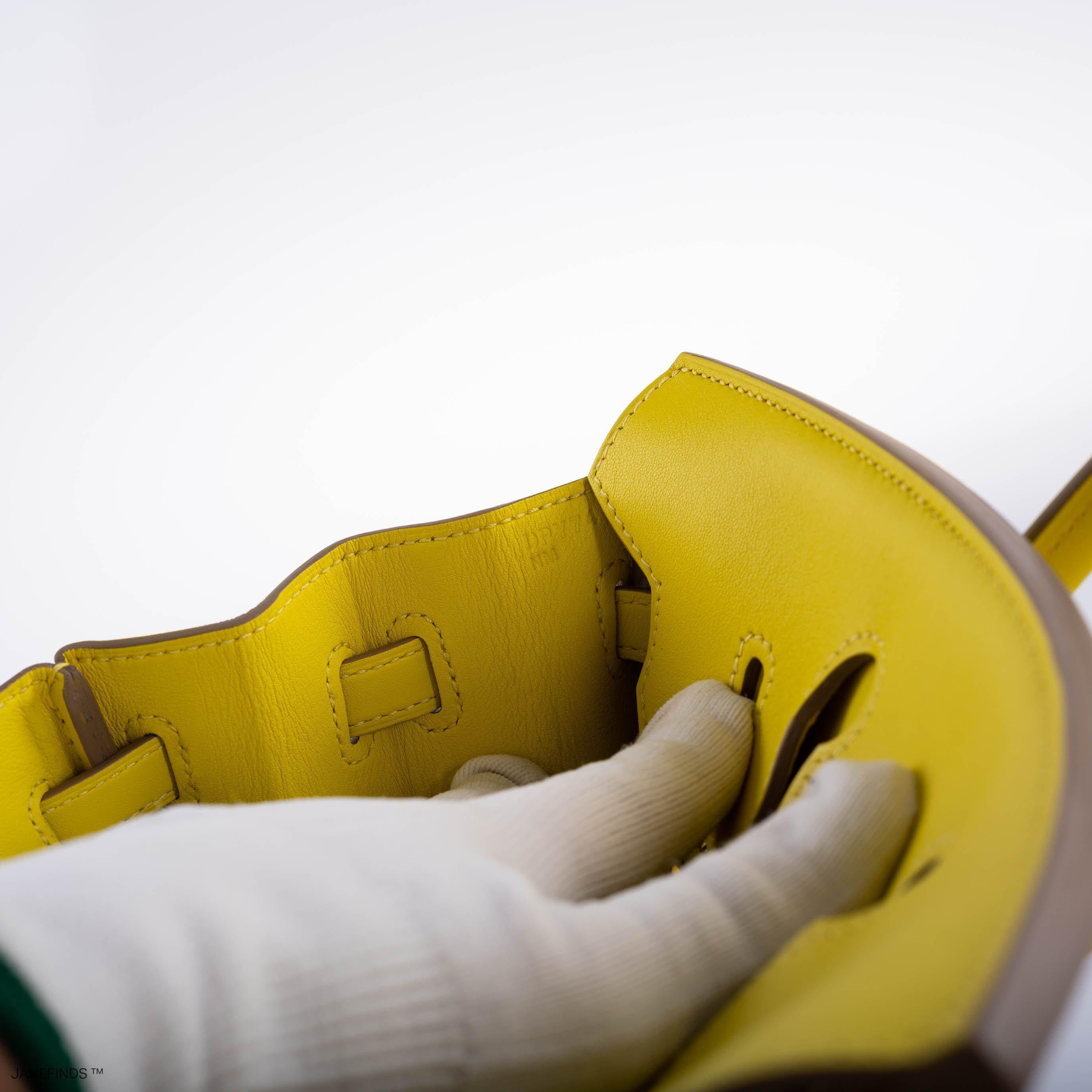 Hermès Birkin 25 Lime Swift Leather Gold Hardware - 2019, D