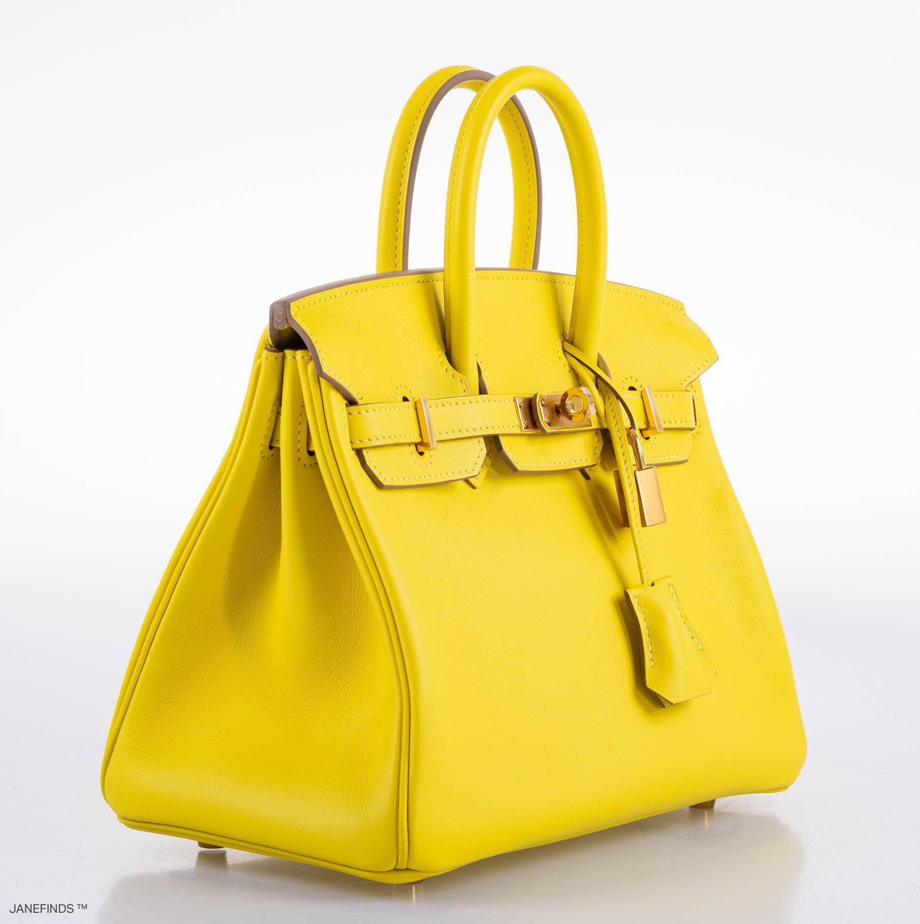 Hermès Birkin 25 Lime Swift Leather Gold Hardware - 2019, D