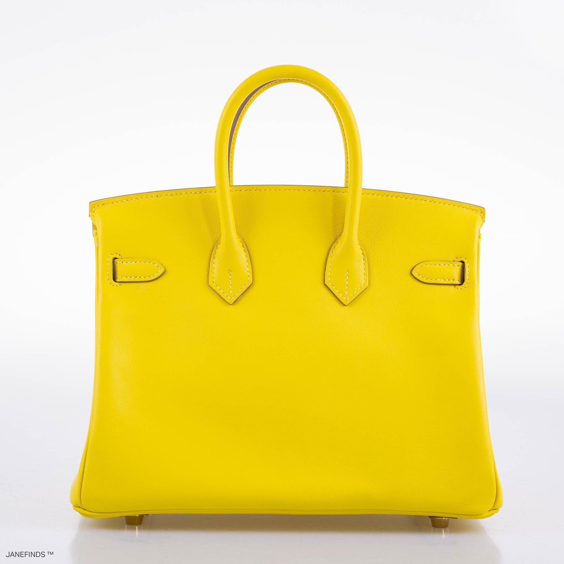 Hermès Birkin 25 Lime Swift Leather Gold Hardware - 2019, D