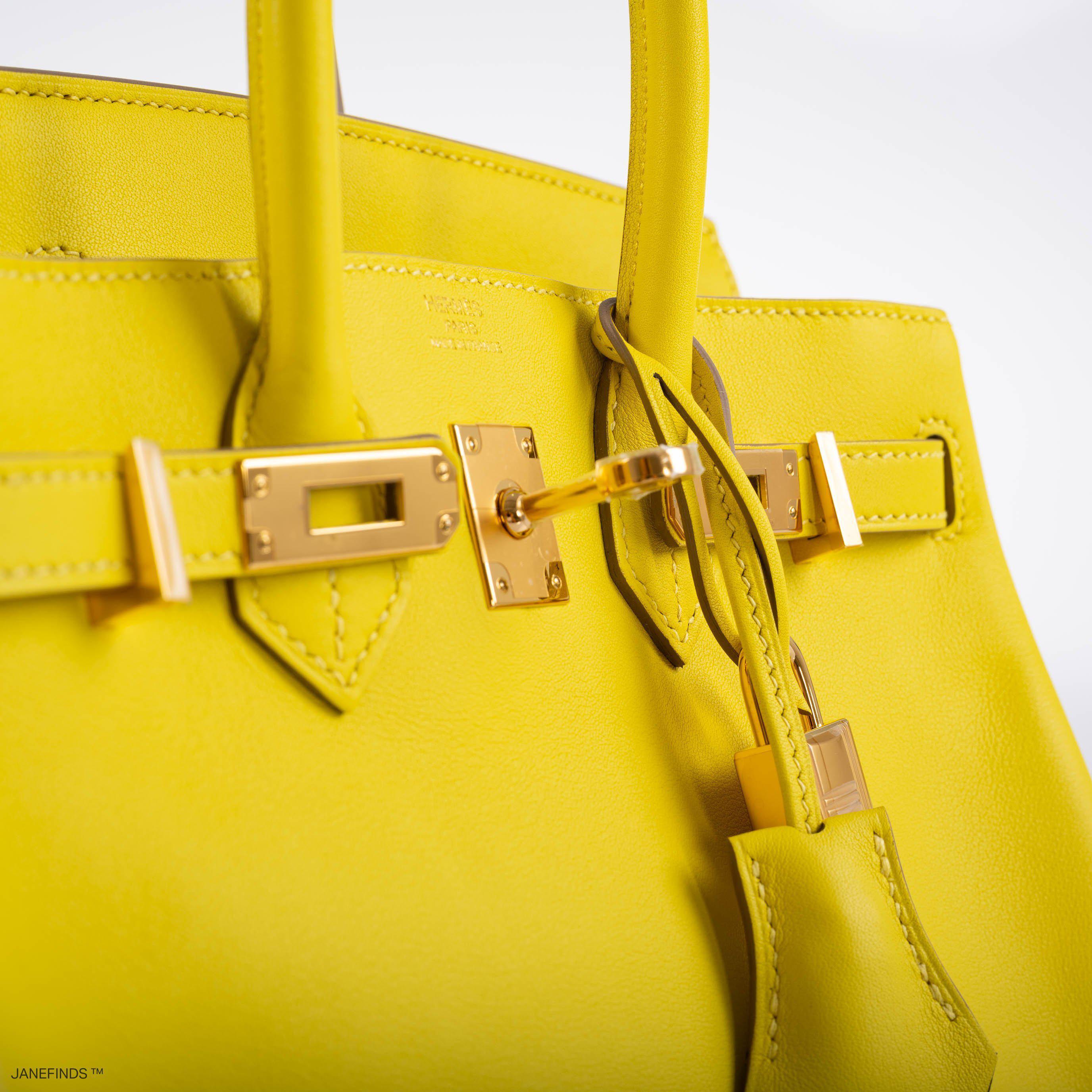Hermès Birkin 25 Lime Swift Leather Gold Hardware