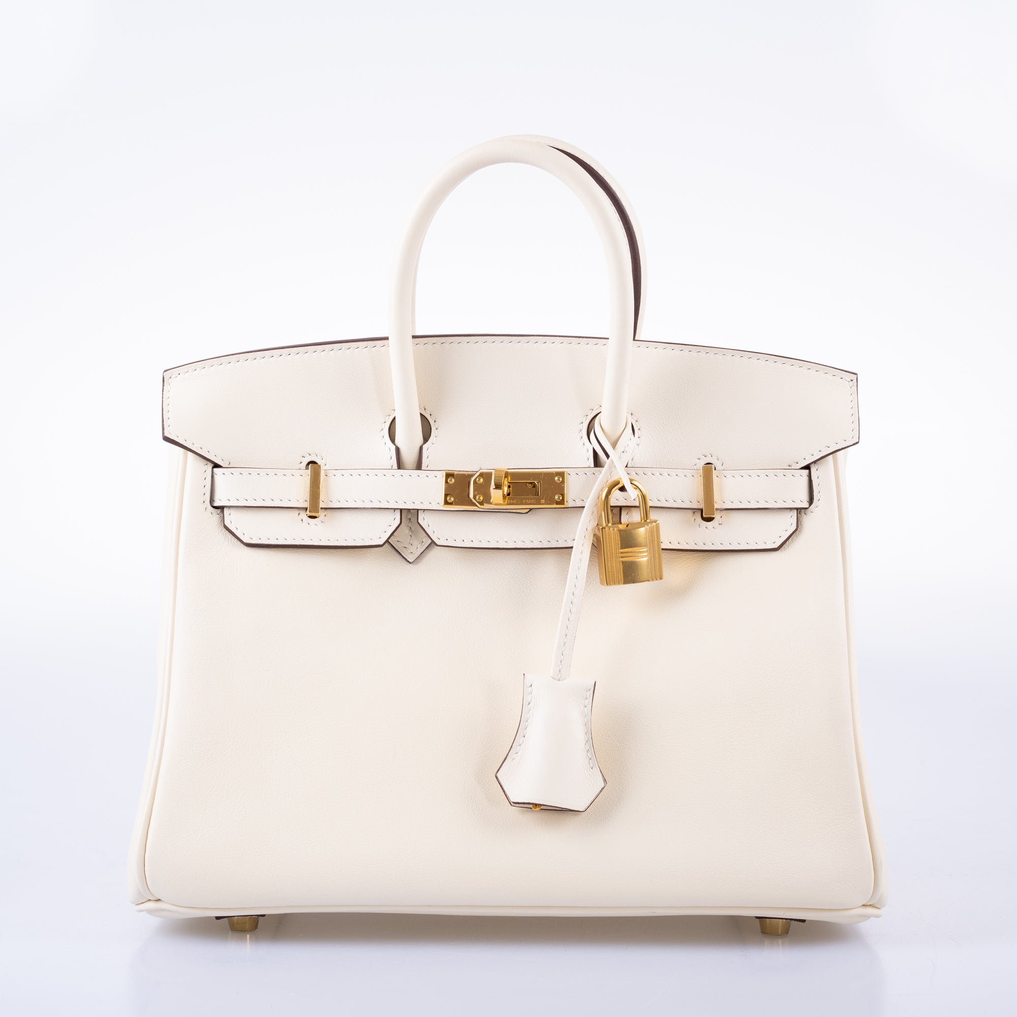 Hermès Birkin 25 Nata Swift leather Gold Hardware - 2021, Z