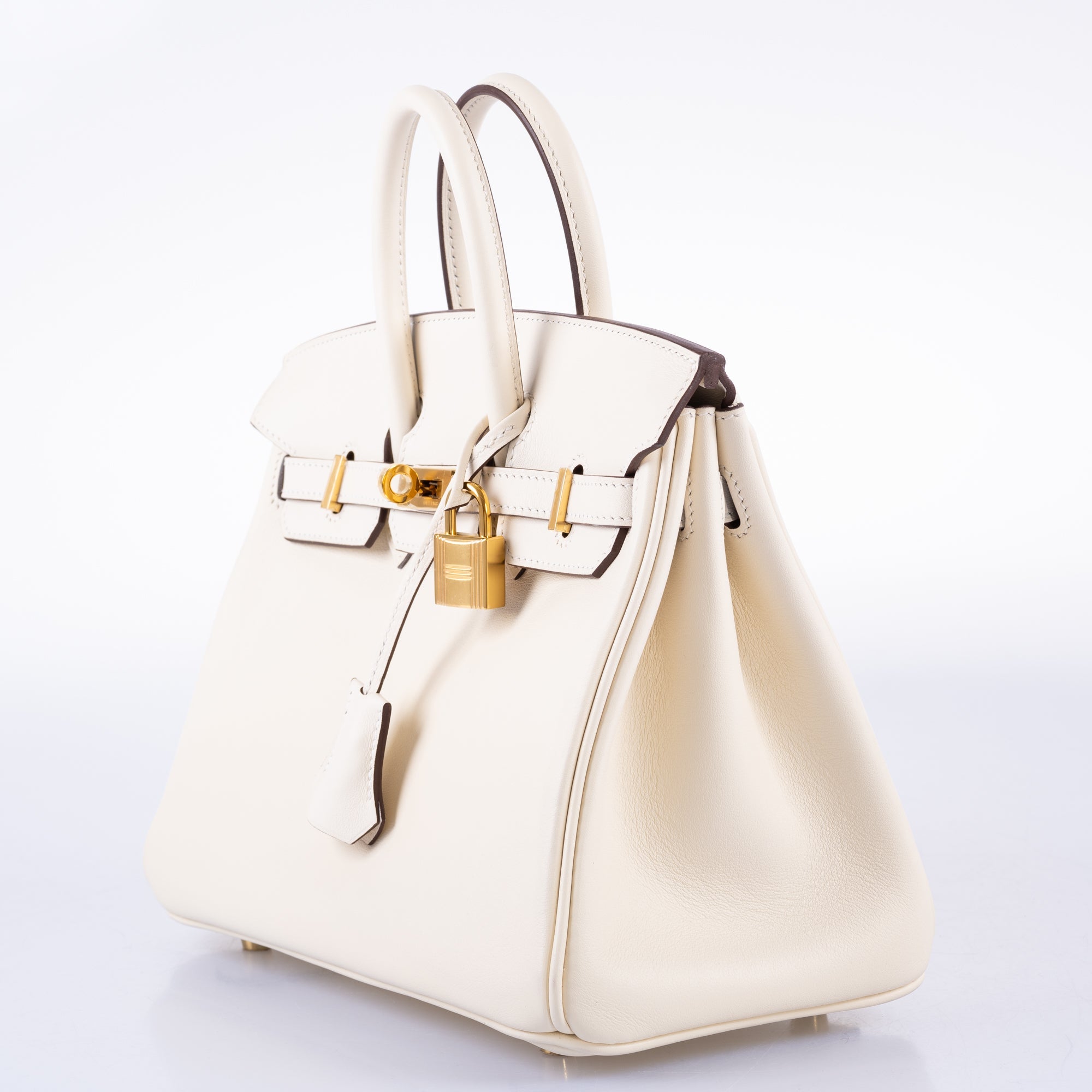 Hermès Birkin 25 Nata Swift leather Gold Hardware - 2021, Z