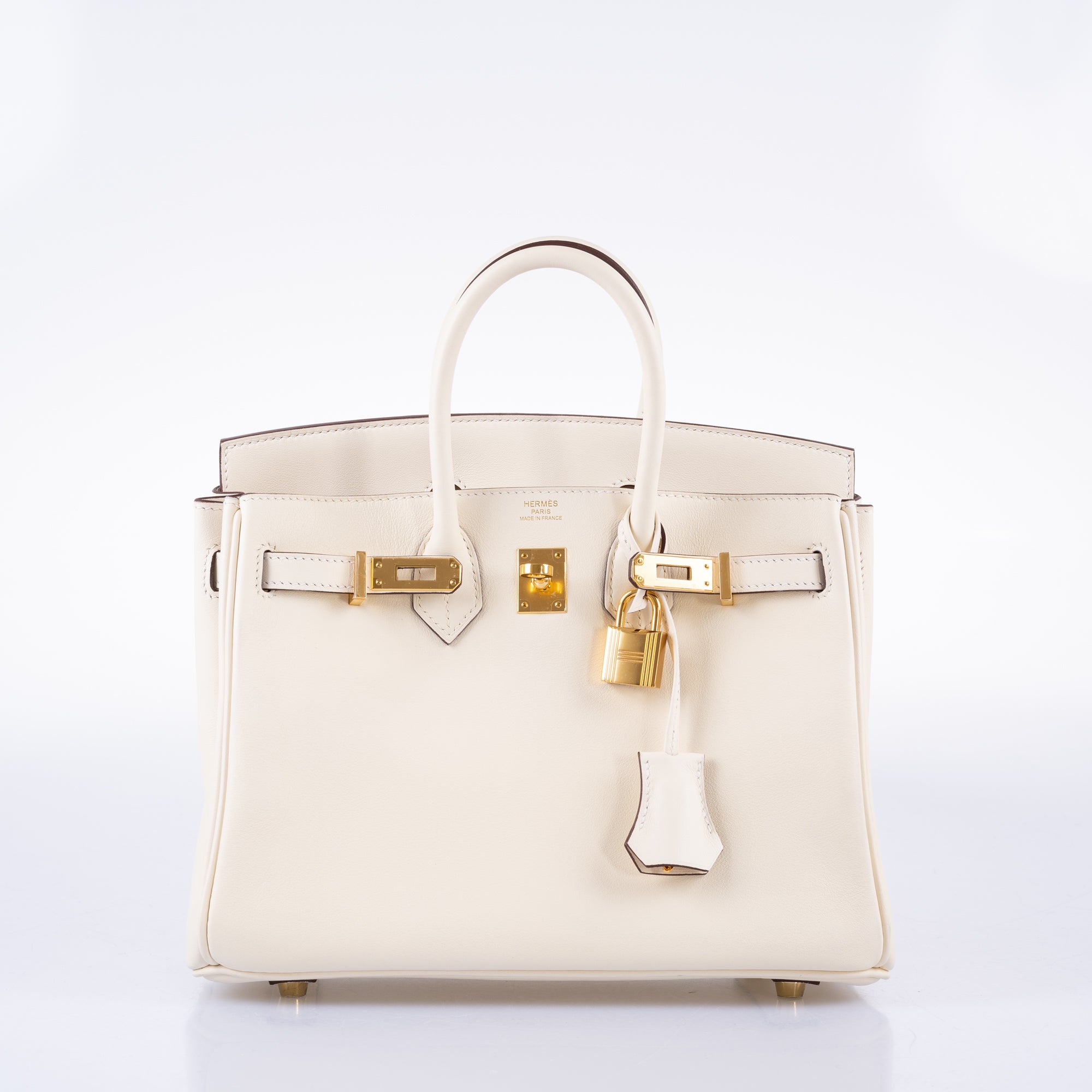Hermès Birkin 25 Nata Swift leather Gold Hardware - 2021, Z