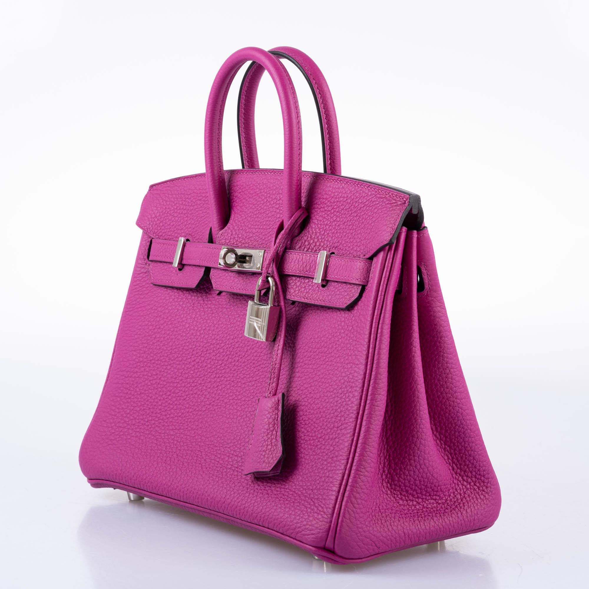 Hermès Birkin 25 Rose Pourpre Togo Palladium Hardware