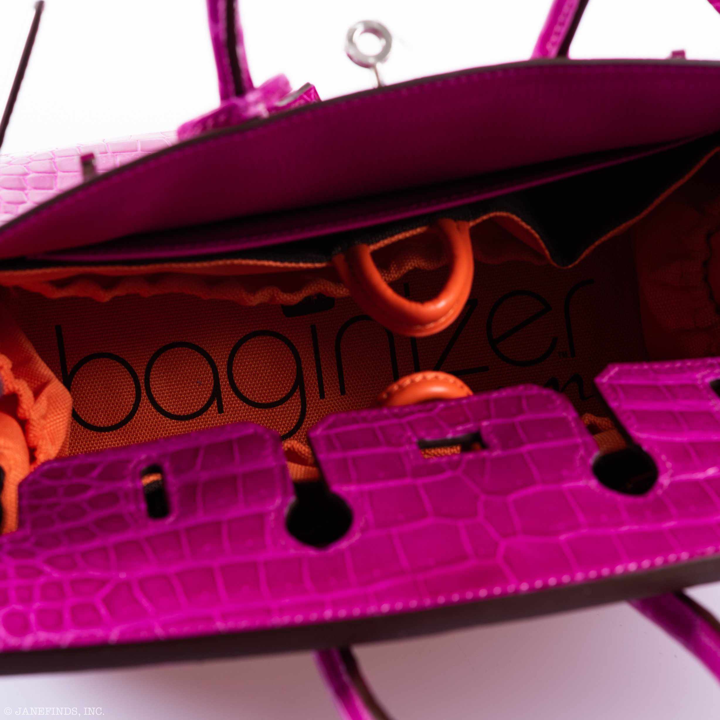 Hermès Birkin 25 Rose Scheherazade Porosus Crocodile Palladium Hardware