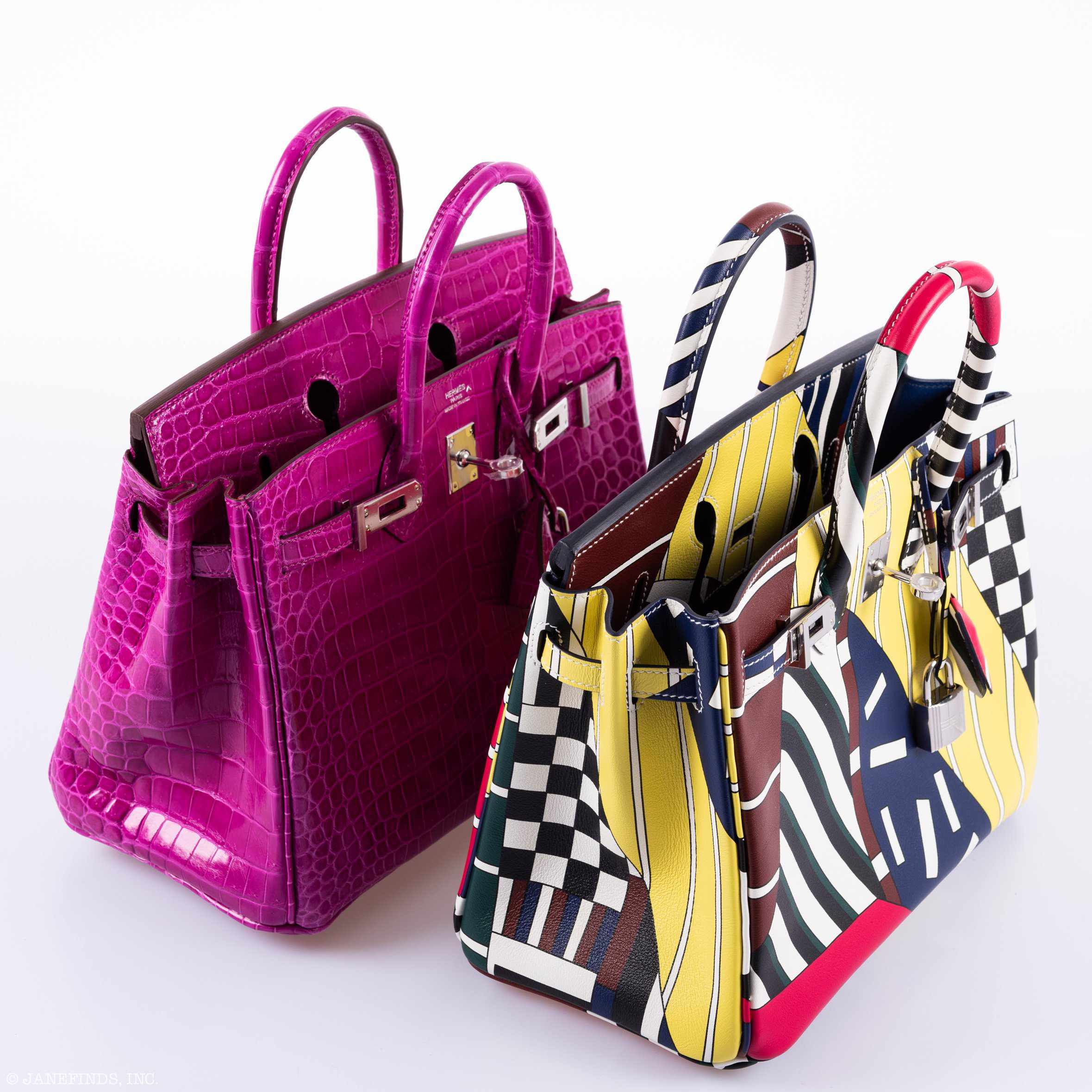 Hermès Birkin 25 Rose Scheherazade Porosus Crocodile Palladium Hardware