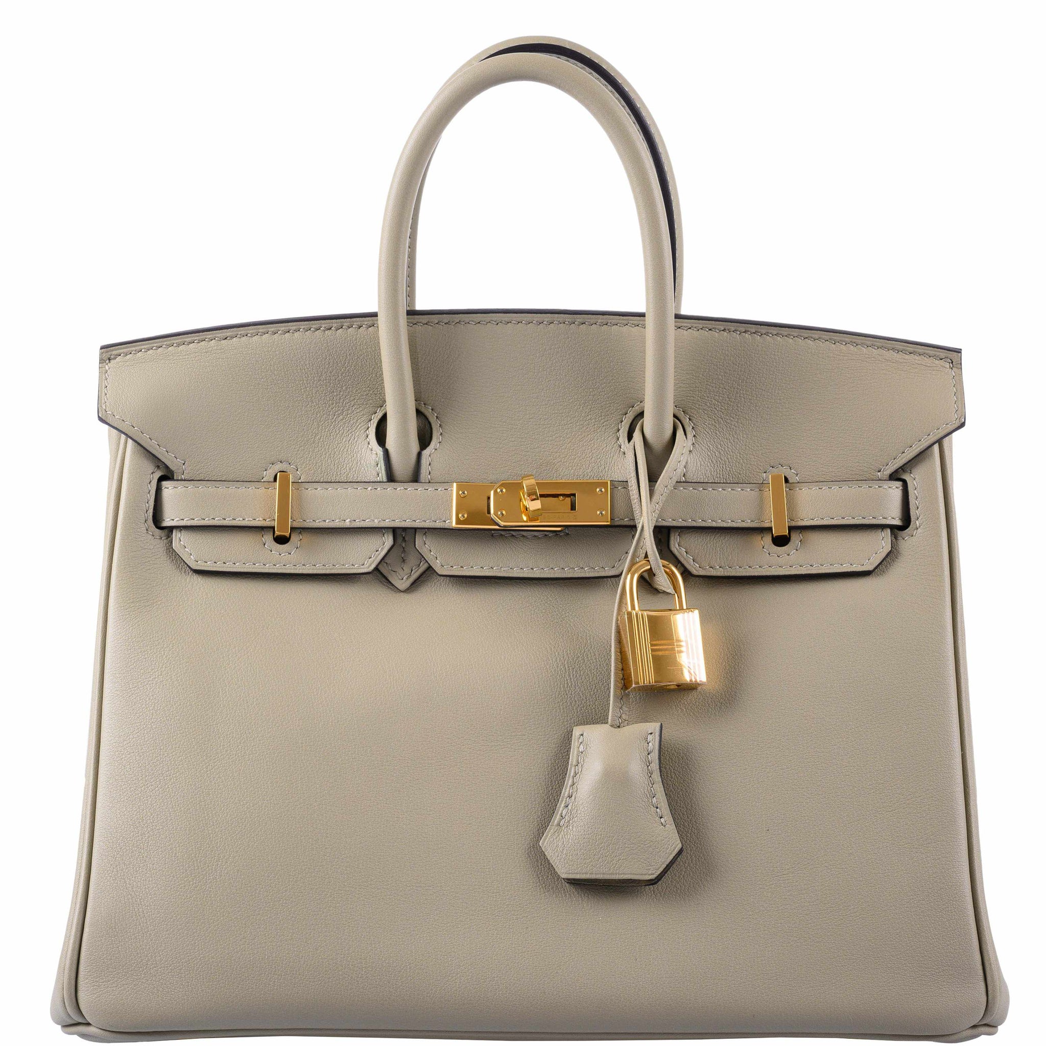 Hermes Birkin bag 25 Mauve sylvestre Swift leather Silver hardware