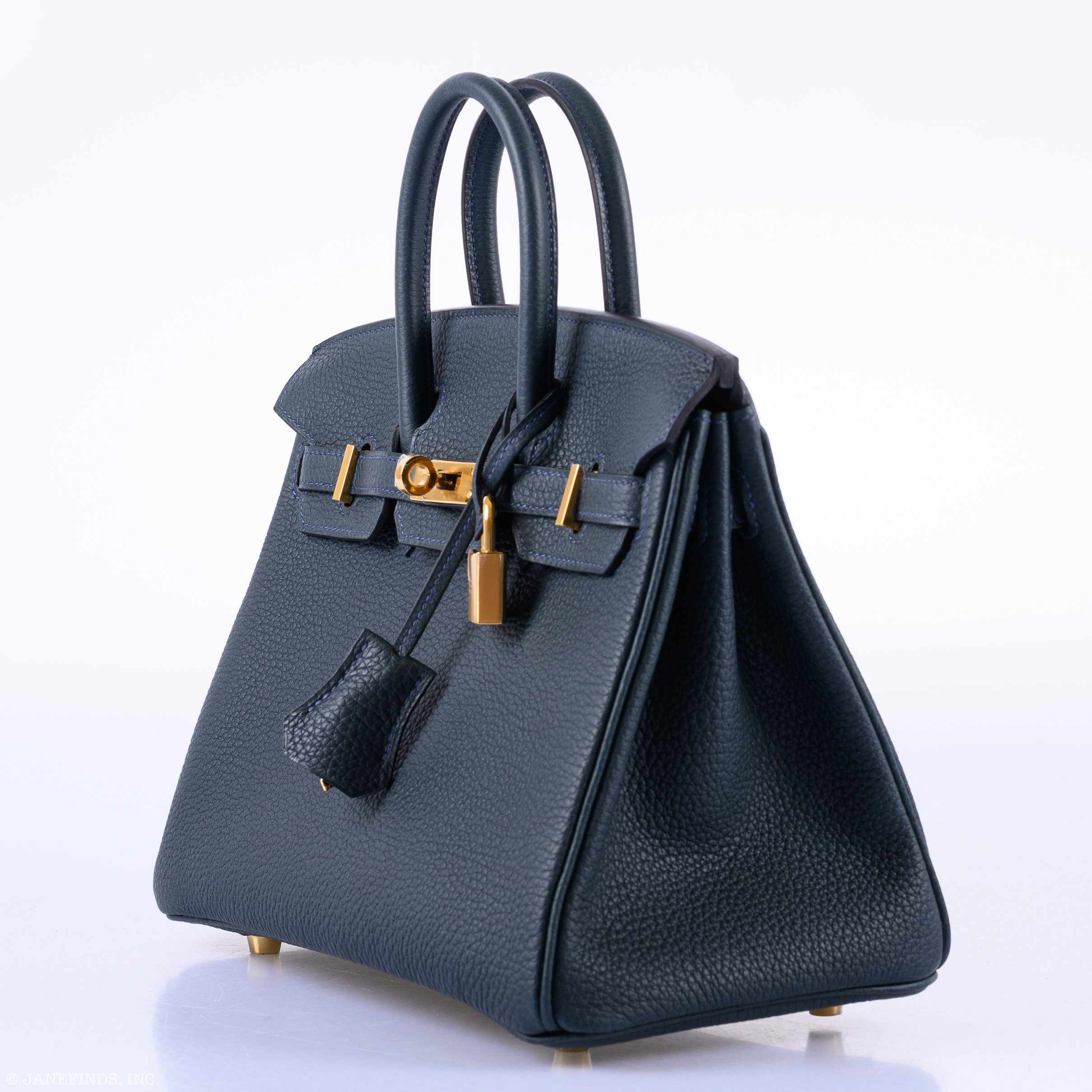 Hermès Birkin 25 Vert Rousseau Togo Gold Hardware