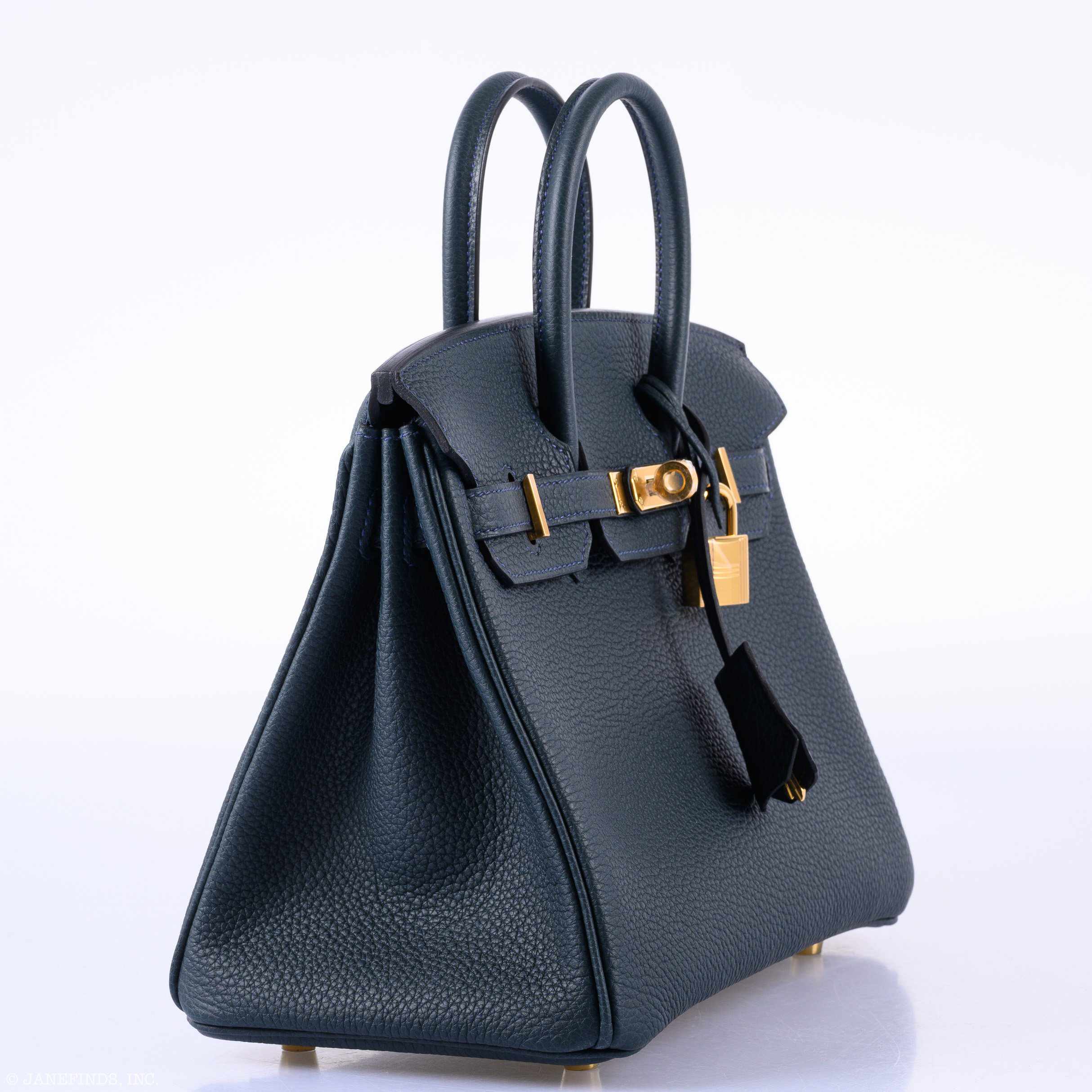 Hermès Birkin 25 Vert Rousseau Togo Gold Hardware