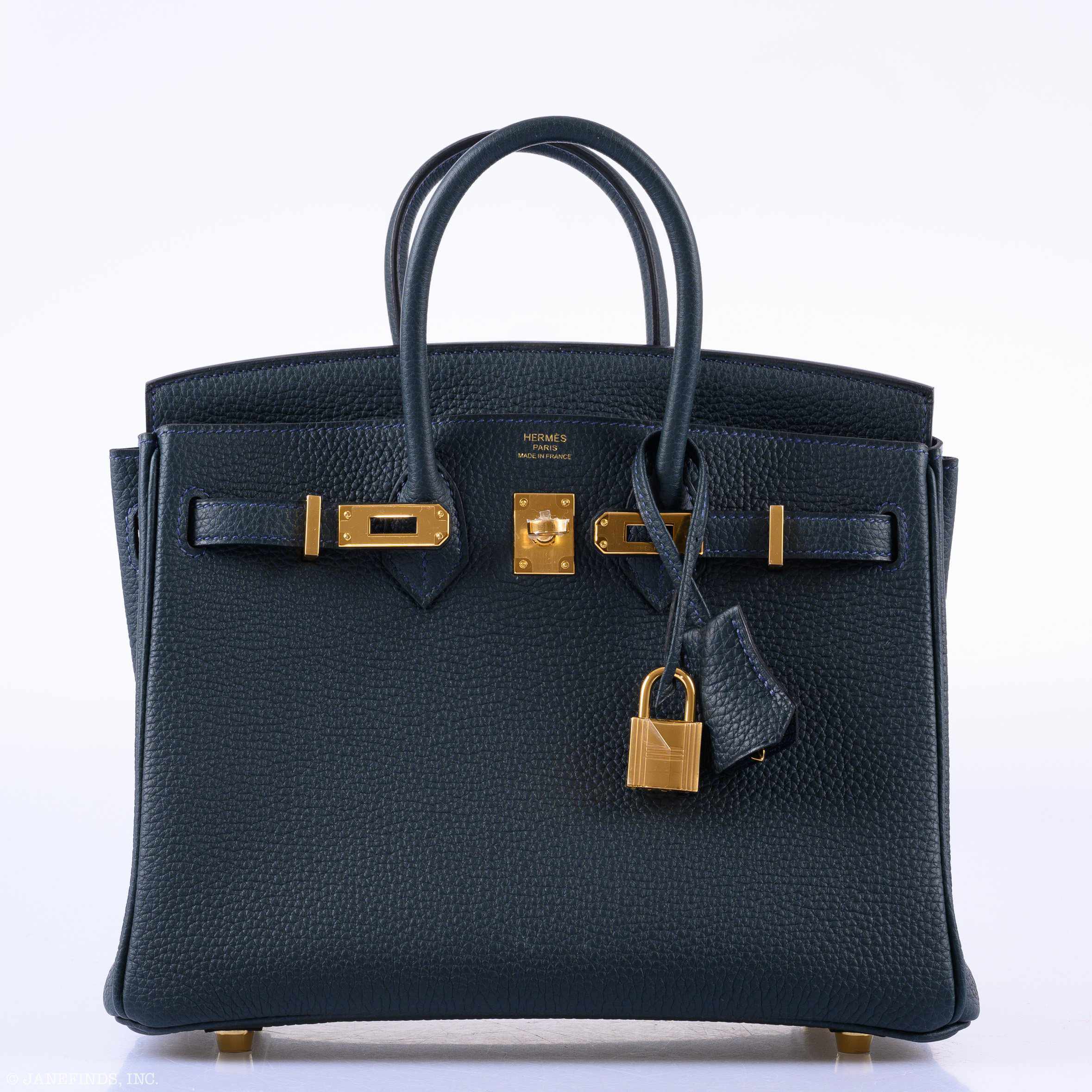 Hermès Birkin 25 Vert Rousseau Togo Gold Hardware