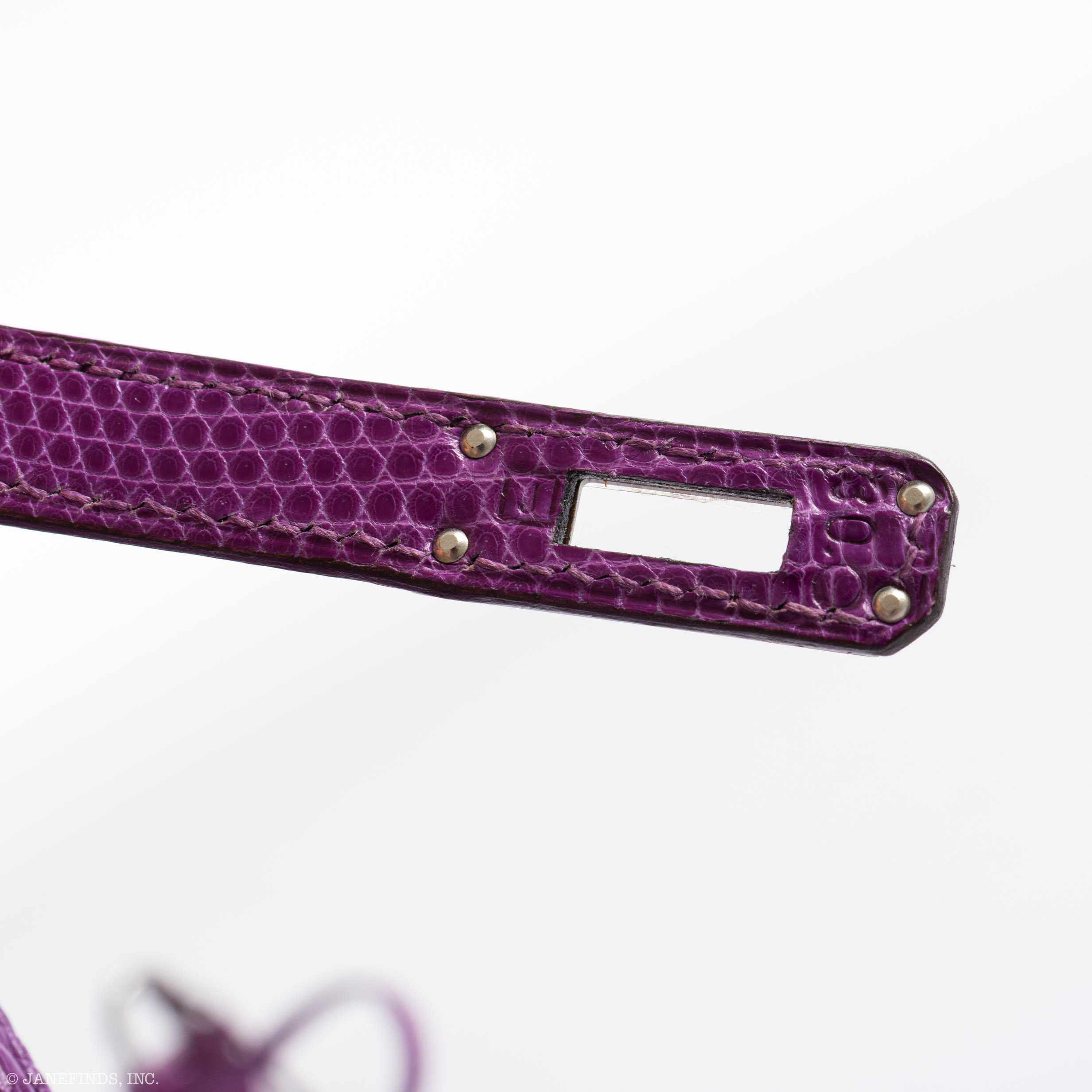 Hermès Birkin 25 Violet Lizard Ruthenium Hardware - 2006