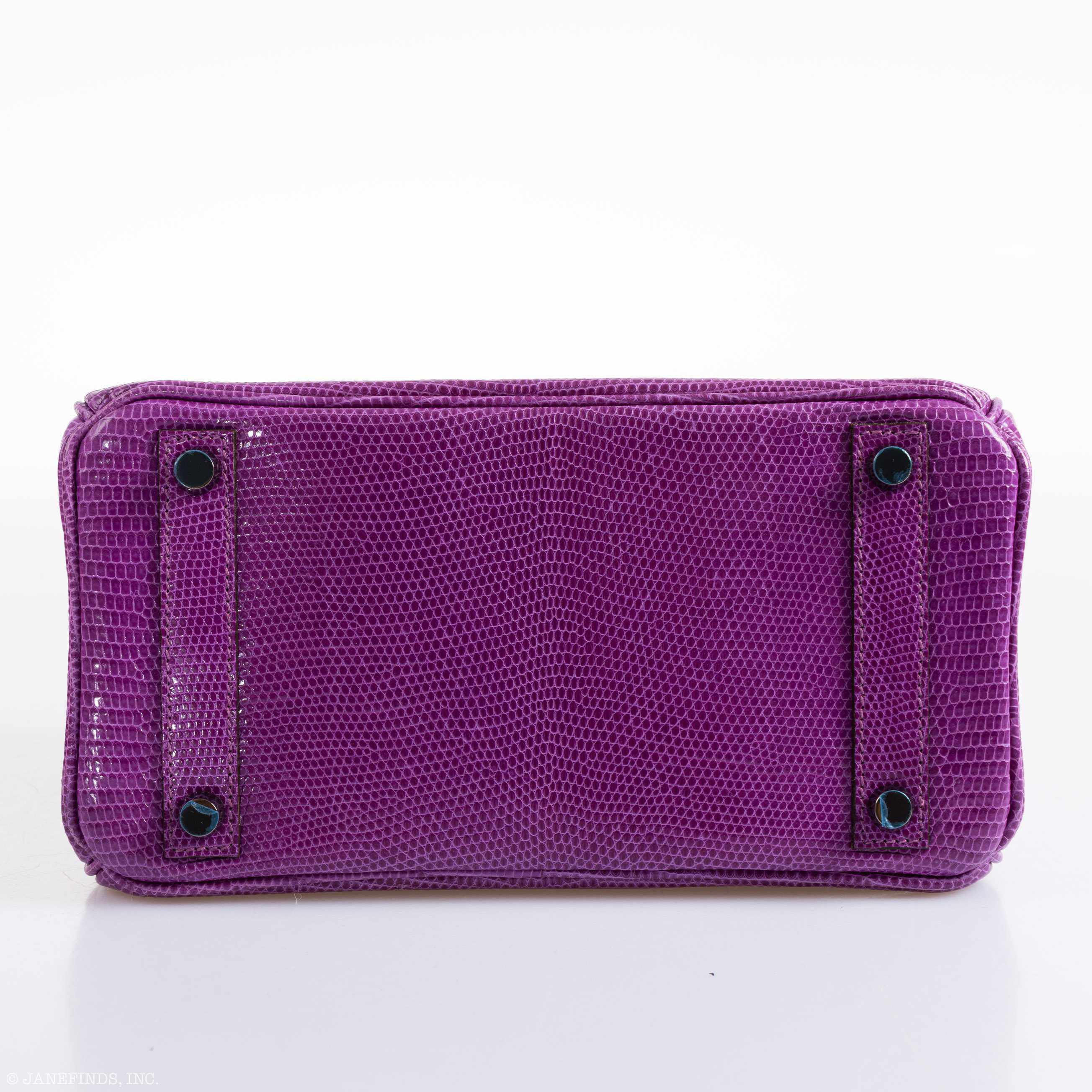 Hermès Birkin 25 Violet Lizard Ruthenium Hardware - 2006