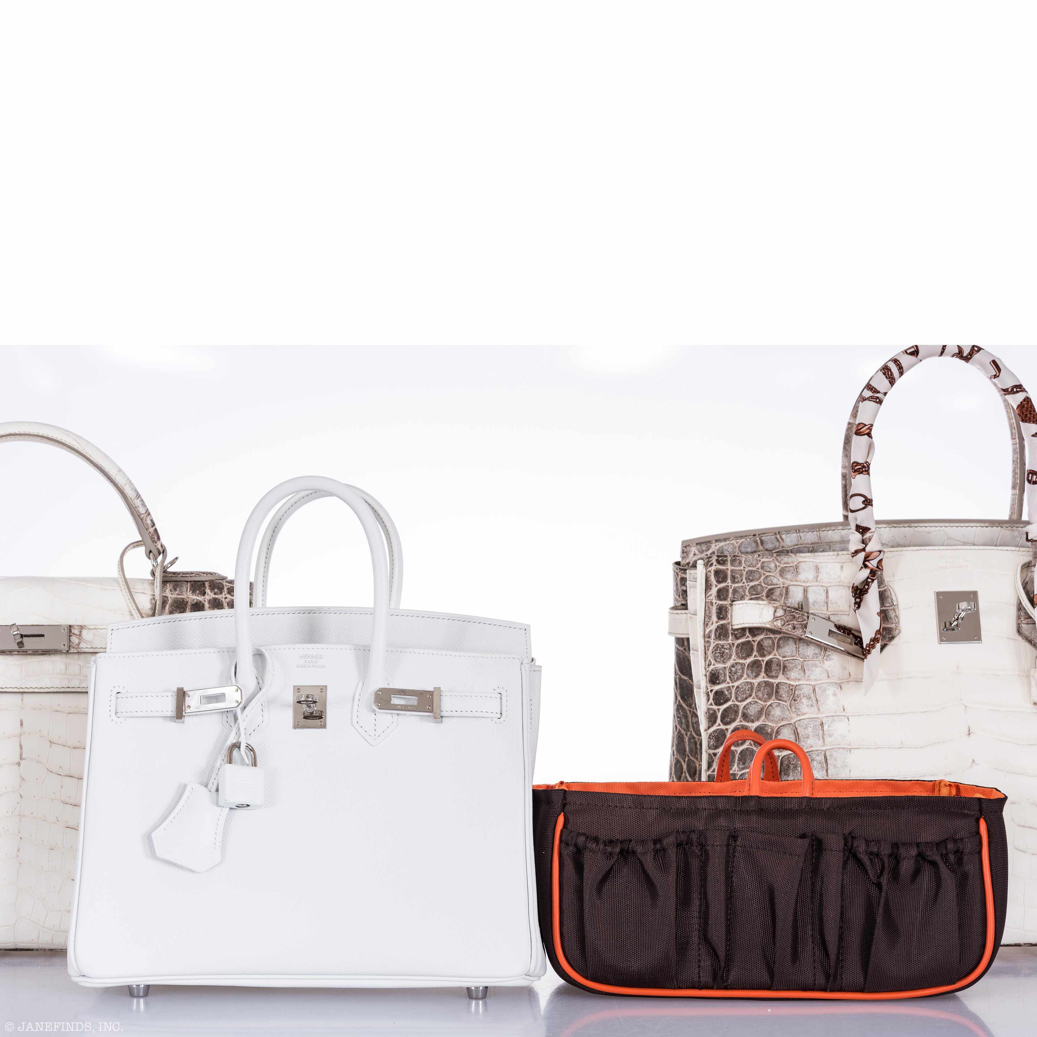 Hermès Birkin 25 White Epsom Palladium Hardware