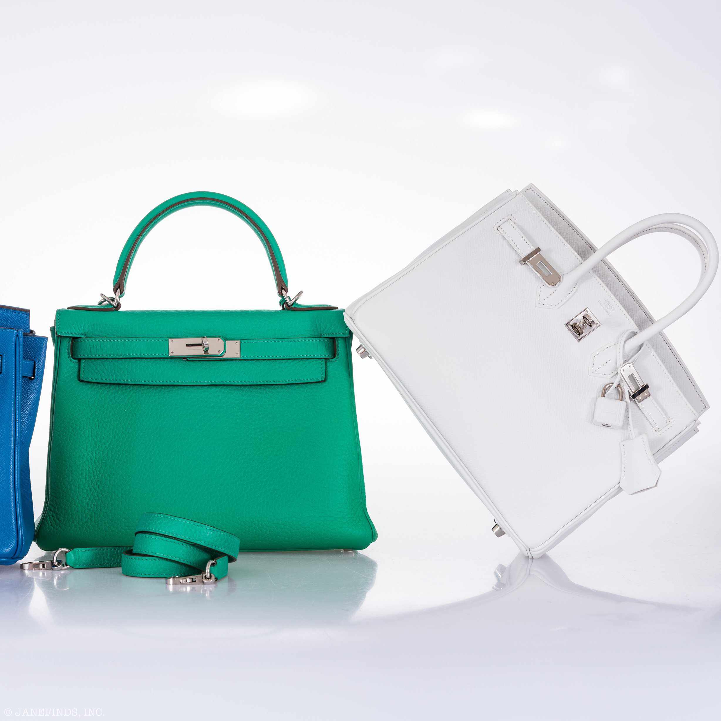 Hermès Birkin 25 White Epsom Palladium Hardware